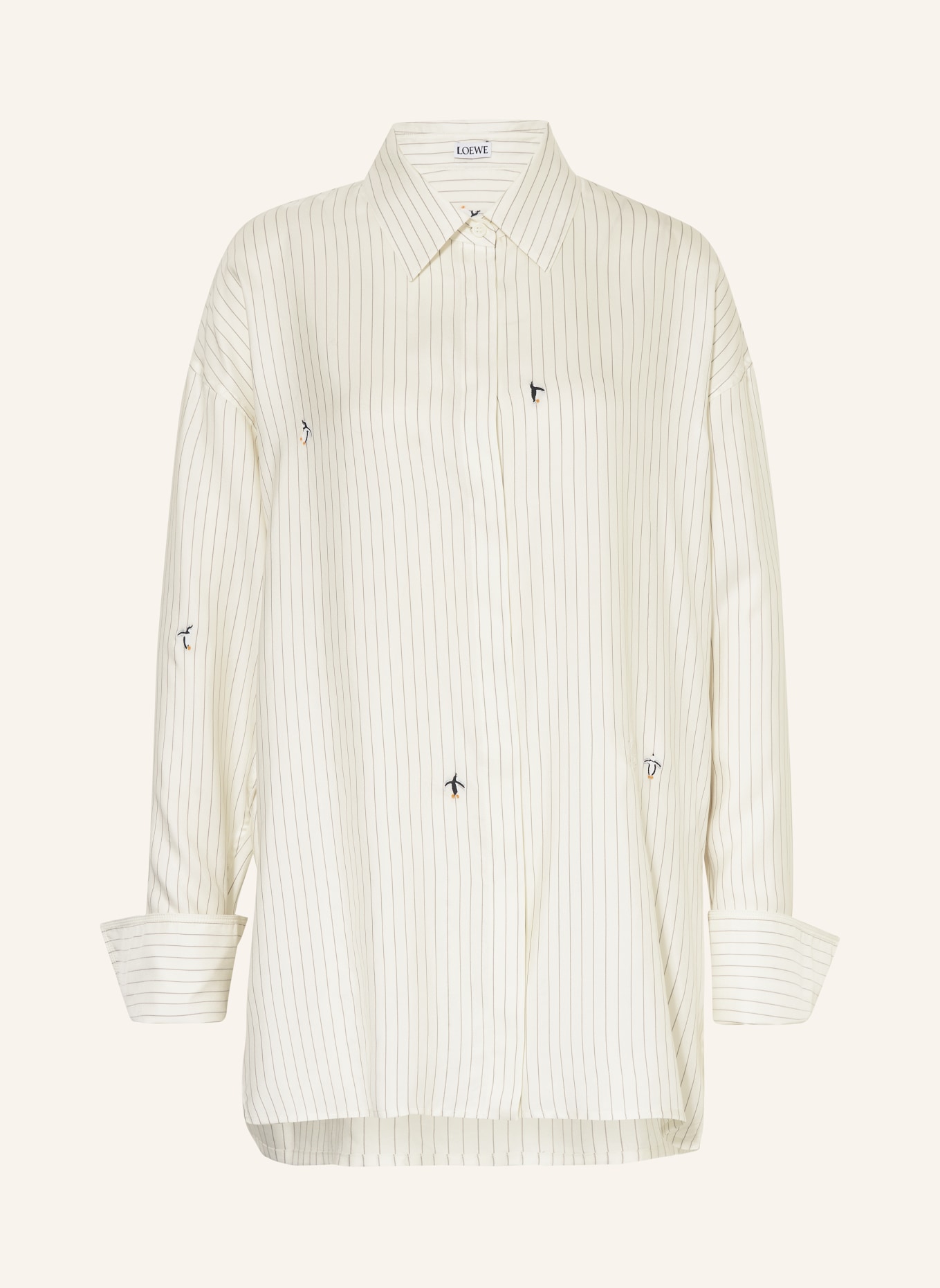 LOEWE Shirt blouse in silk, Color: WHITE/ GRAY (Image 1)