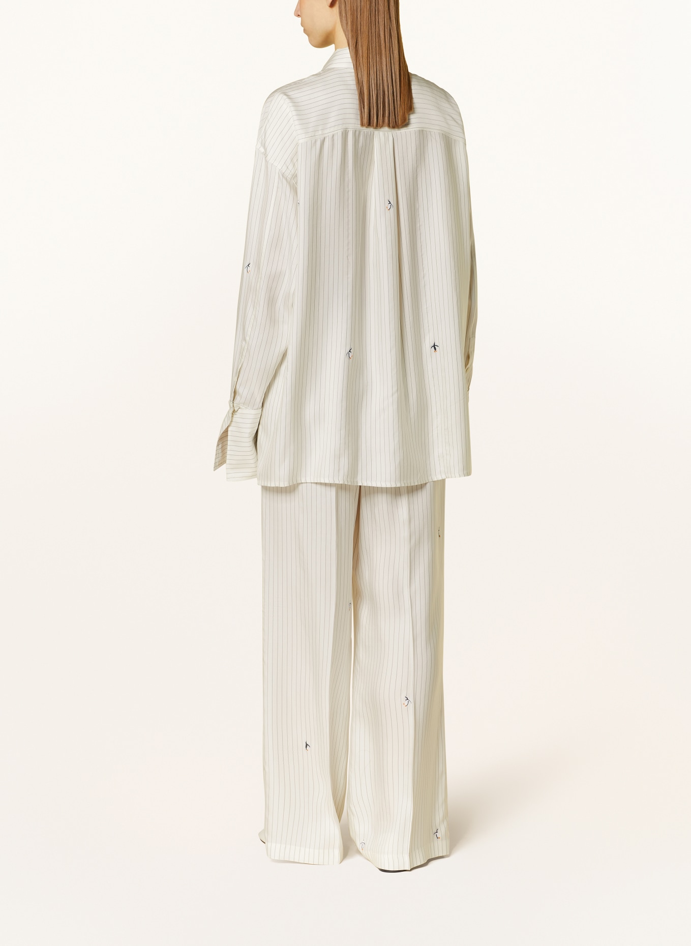 LOEWE Shirt blouse in silk, Color: WHITE/ GRAY (Image 3)