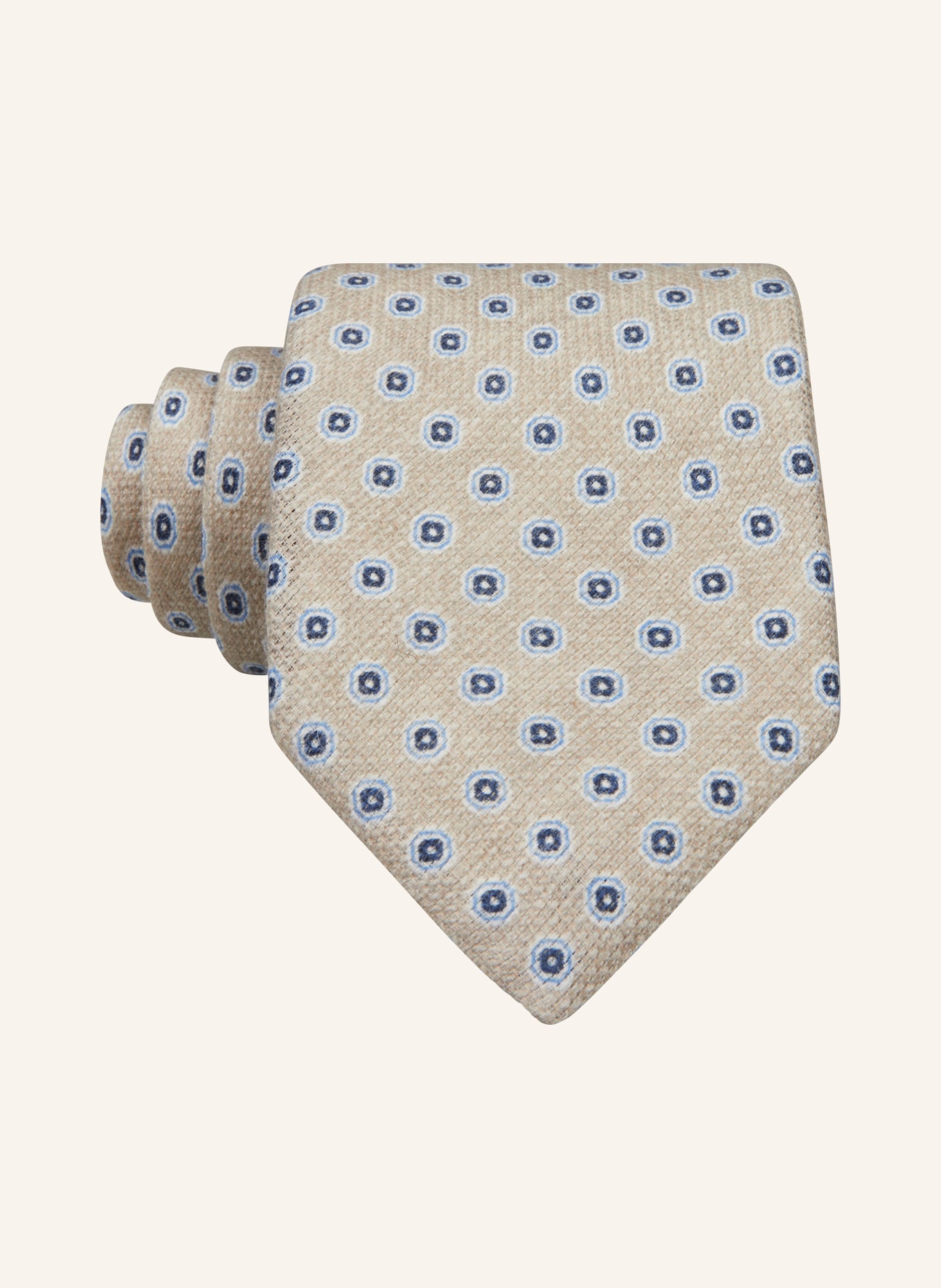 BOSS Krawatte, Farbe: BEIGE/ BLAU/ HELLBLAU (Bild 1)