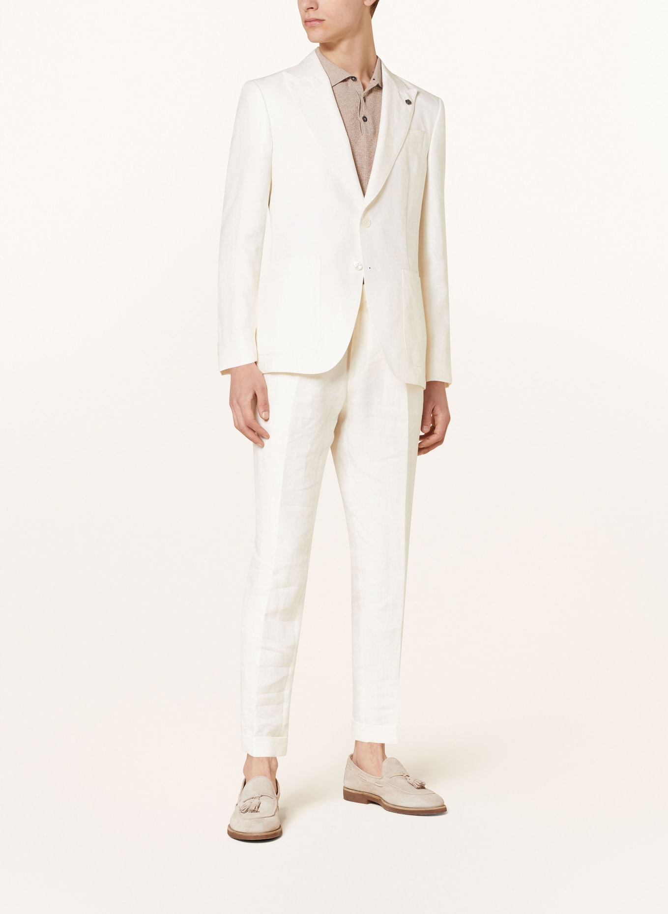 BOSS Suit jacket HUTSON slim fit in linen, Color: WHITE (Image 2)