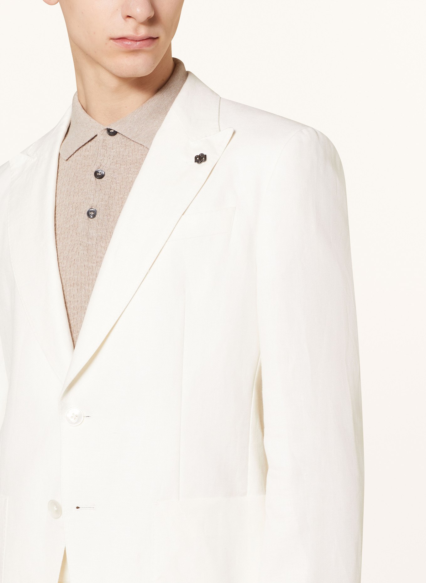 BOSS Suit jacket HUTSON slim fit in linen, Color: WHITE (Image 5)