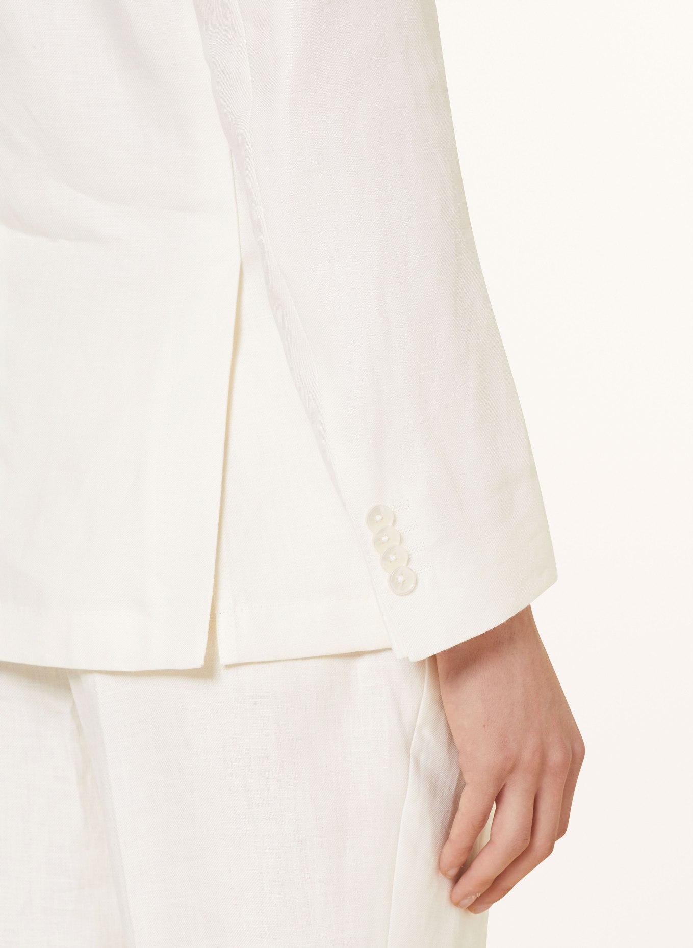 BOSS Suit jacket HUTSON slim fit in linen, Color: WHITE (Image 6)