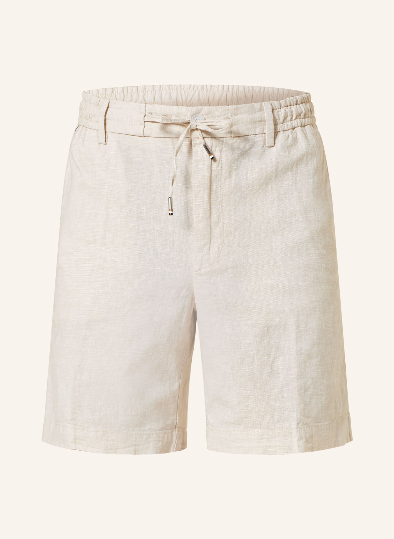 BOSS Shorts KANE in jogger style regular fit with linen, Color: BEIGE (Image 1)