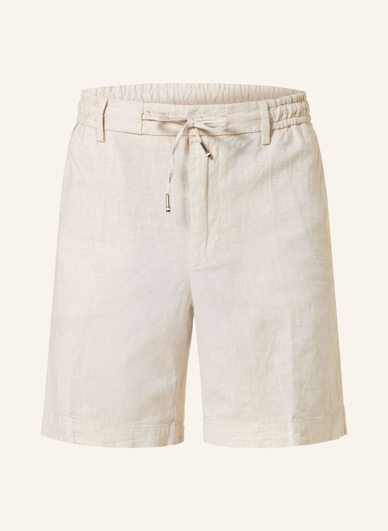 BOSS Shorts KANE im Jogging-Stil Regular Fit mit Leinen, Farbe: BEIGE (Bild 1)