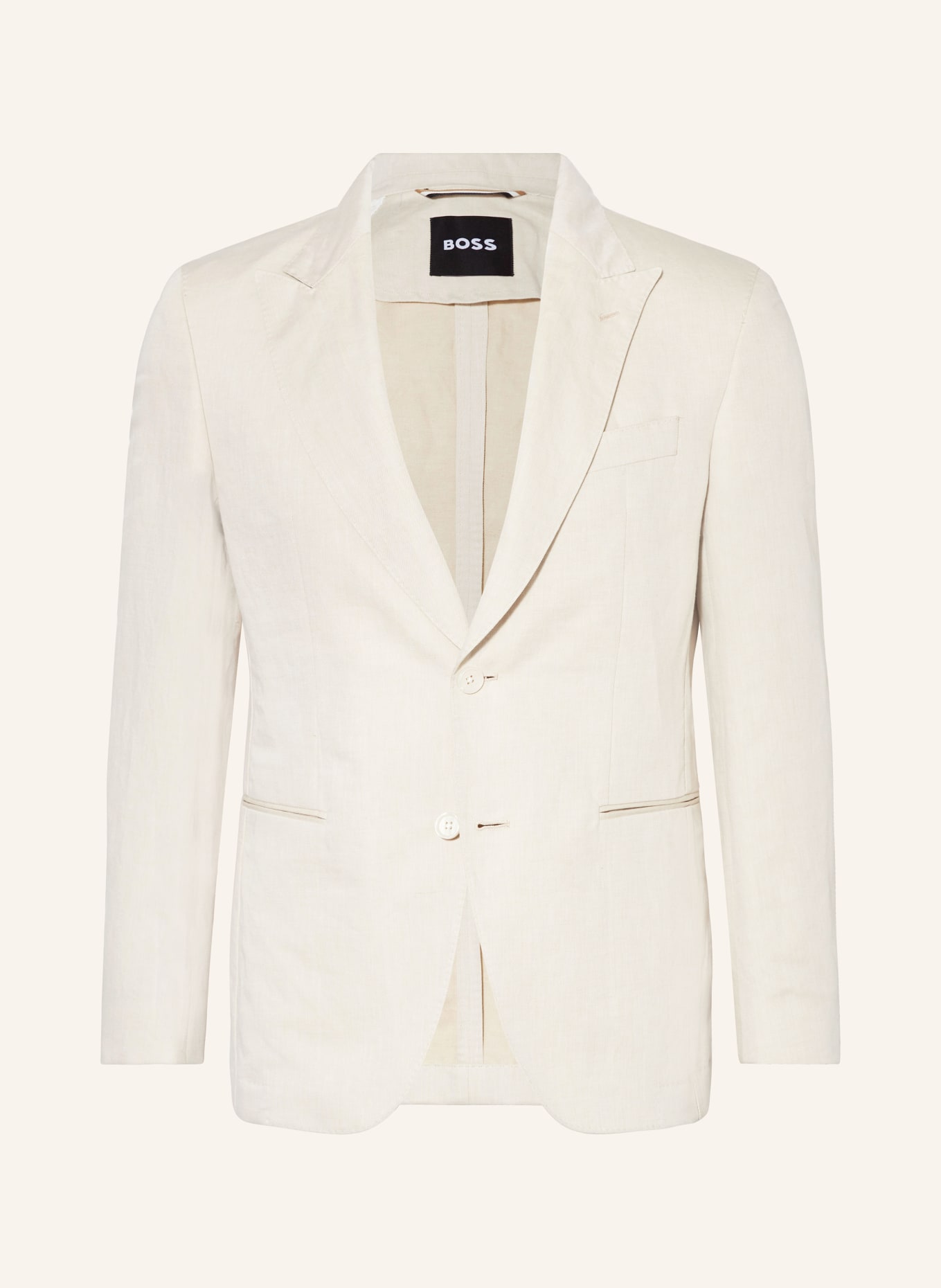 BOSS Suit jacket HUGE Slim fit with linen, Color: BEIGE (Image 1)