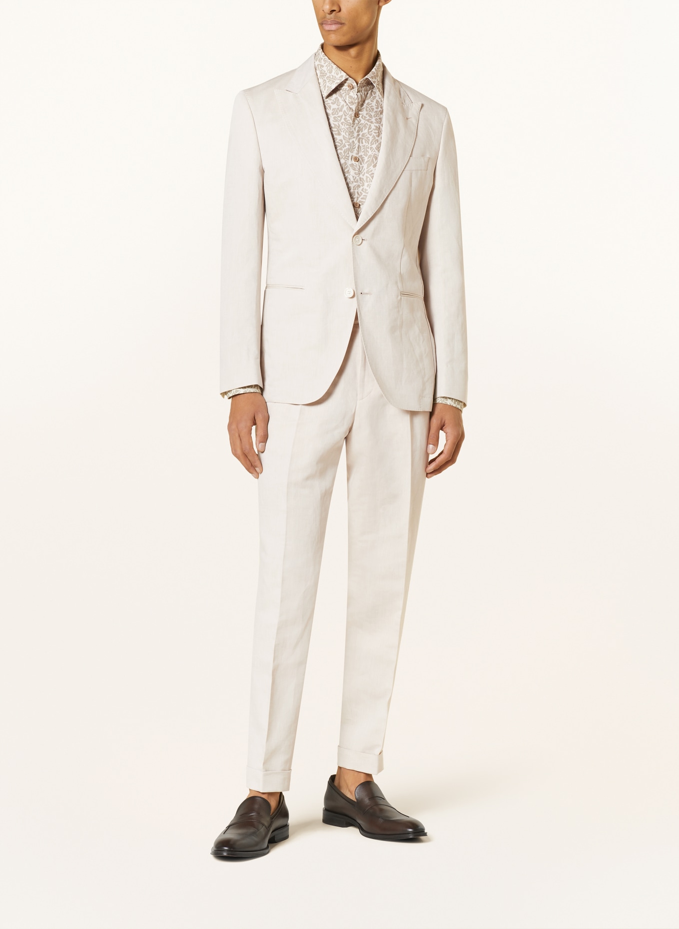 BOSS Suit jacket HUGE Slim fit with linen, Color: BEIGE (Image 2)
