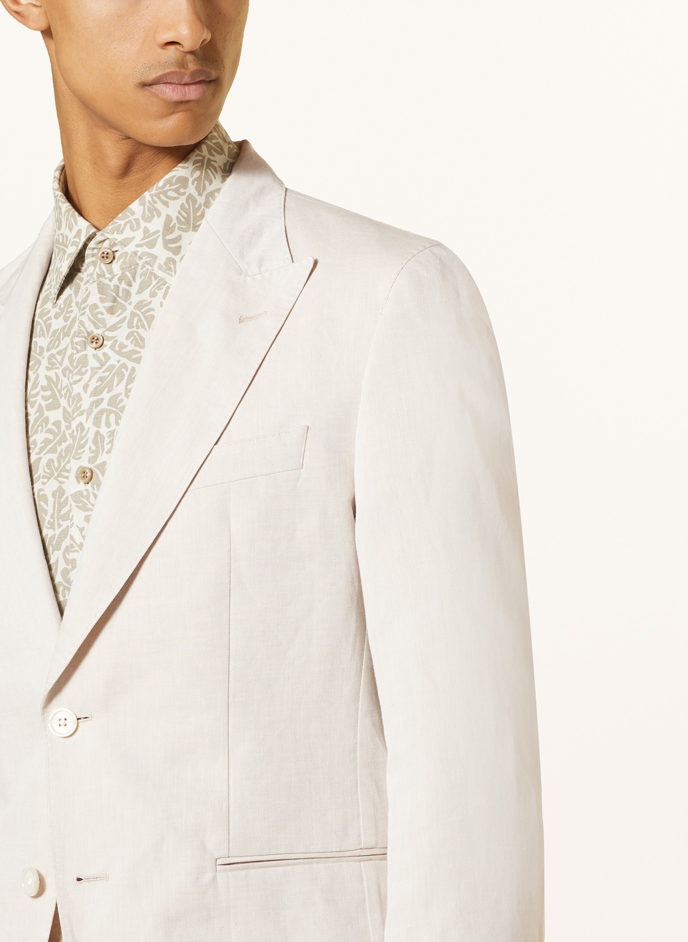 BOSS Suit jacket HUGE Slim fit with linen, Color: BEIGE (Image 5)