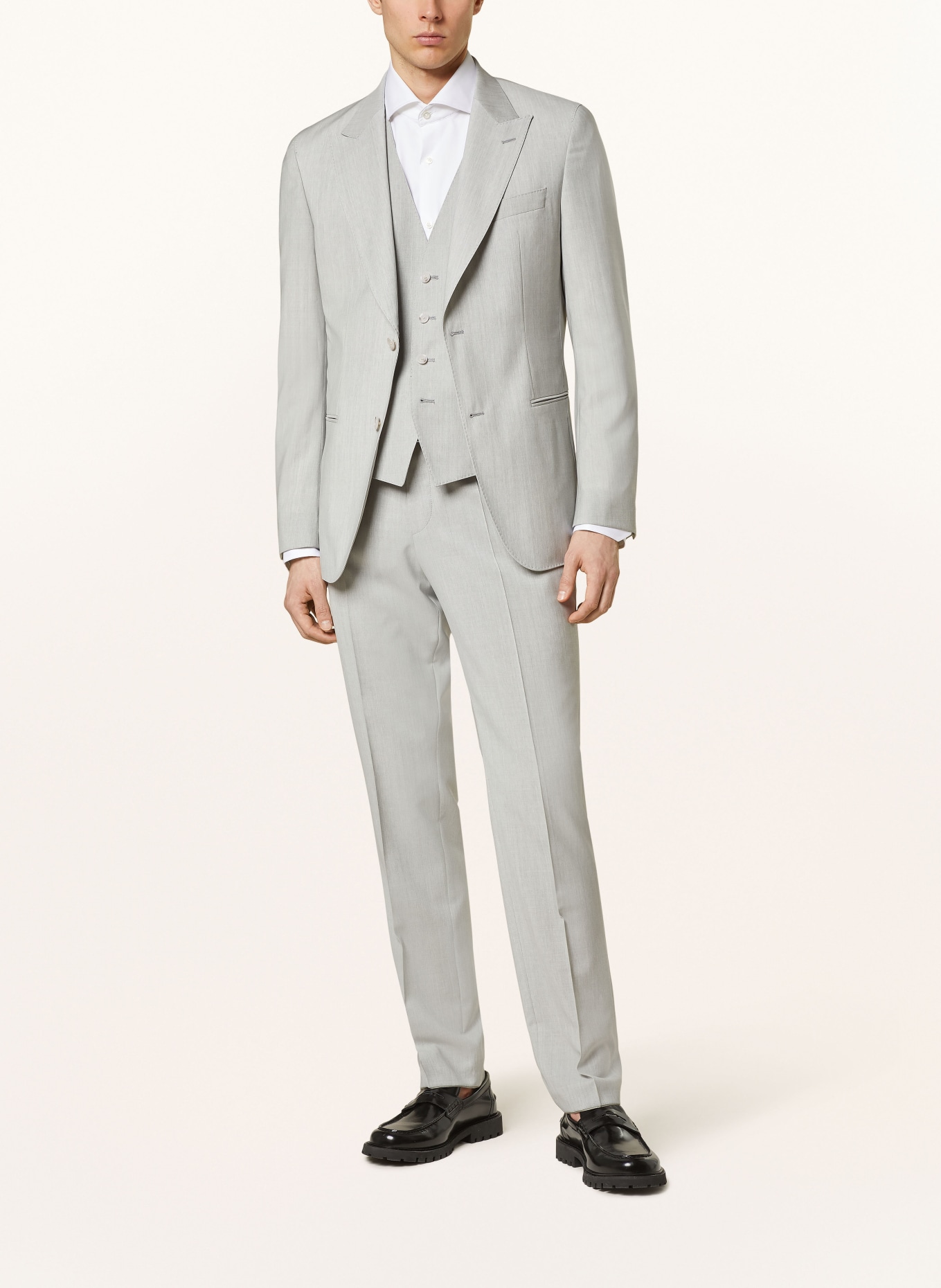 BOSS Suit vest HUGE slim fit, Color: 041 SILVER (Image 2)