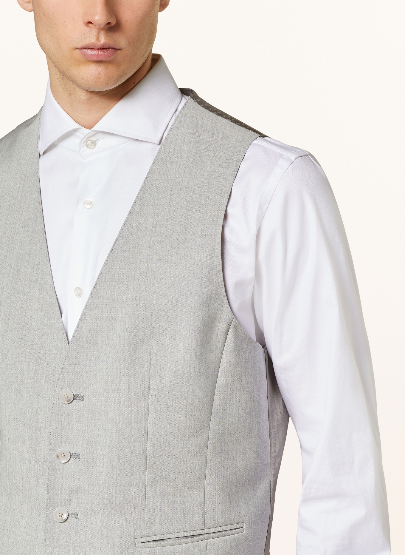 BOSS Suit vest HUGE slim fit, Color: 041 SILVER (Image 5)