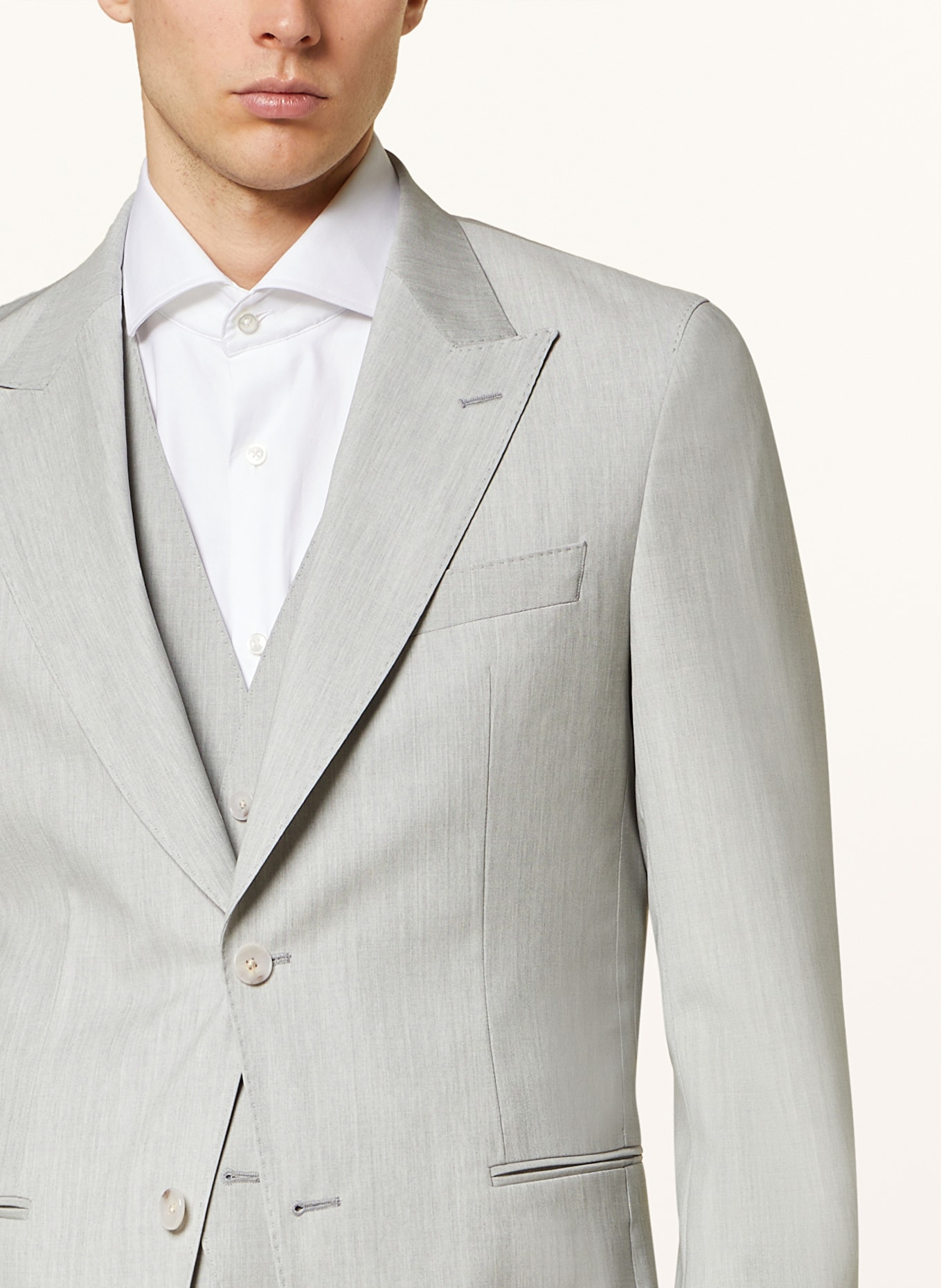 BOSS Suit jacket HUGE PEAK regular fit, Color: 041 SILVER (Image 6)