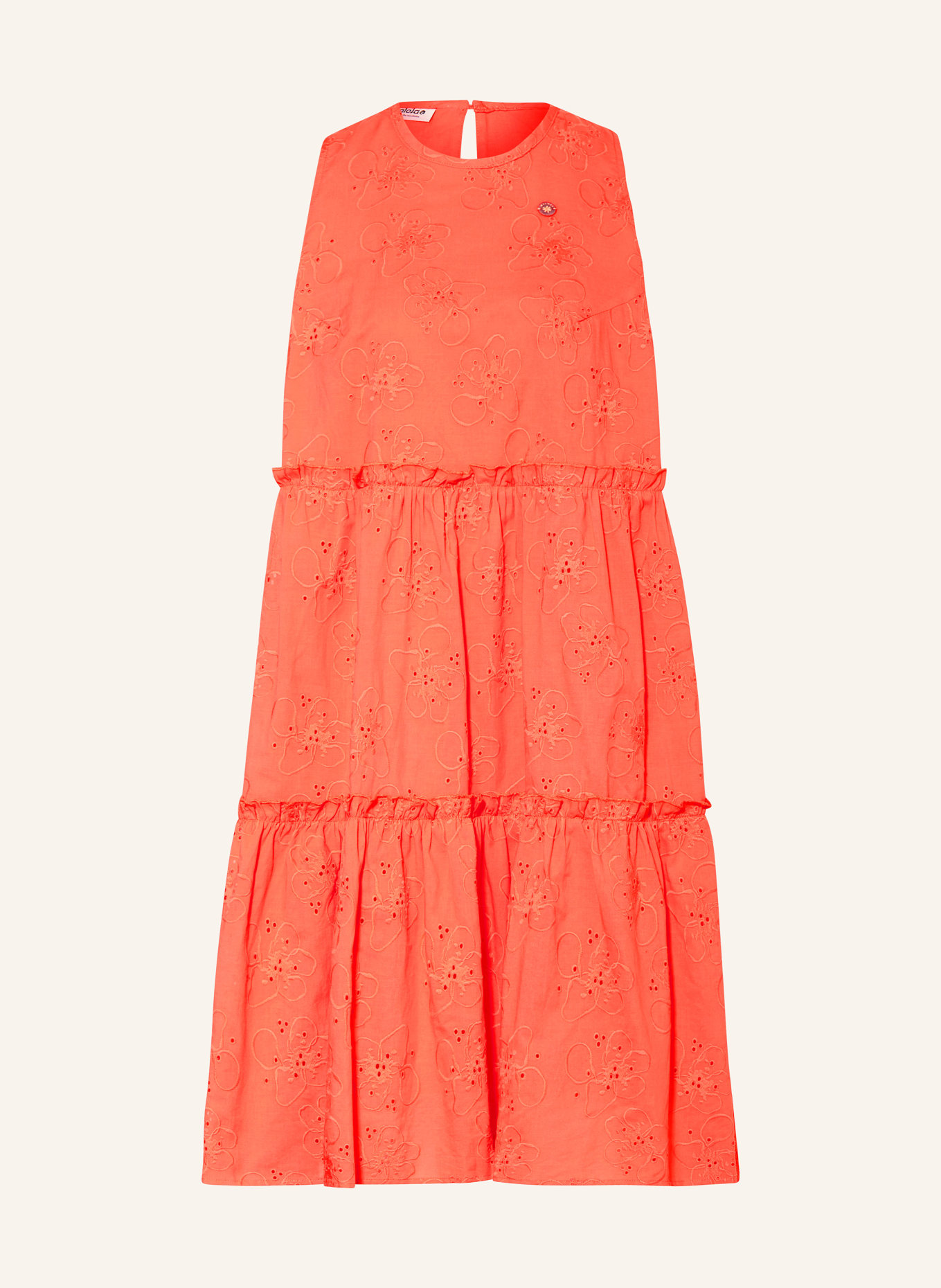 maloja Dress GRUNDLSEEM. made of broderie anglaise, Color: DARK ORANGE (Image 1)