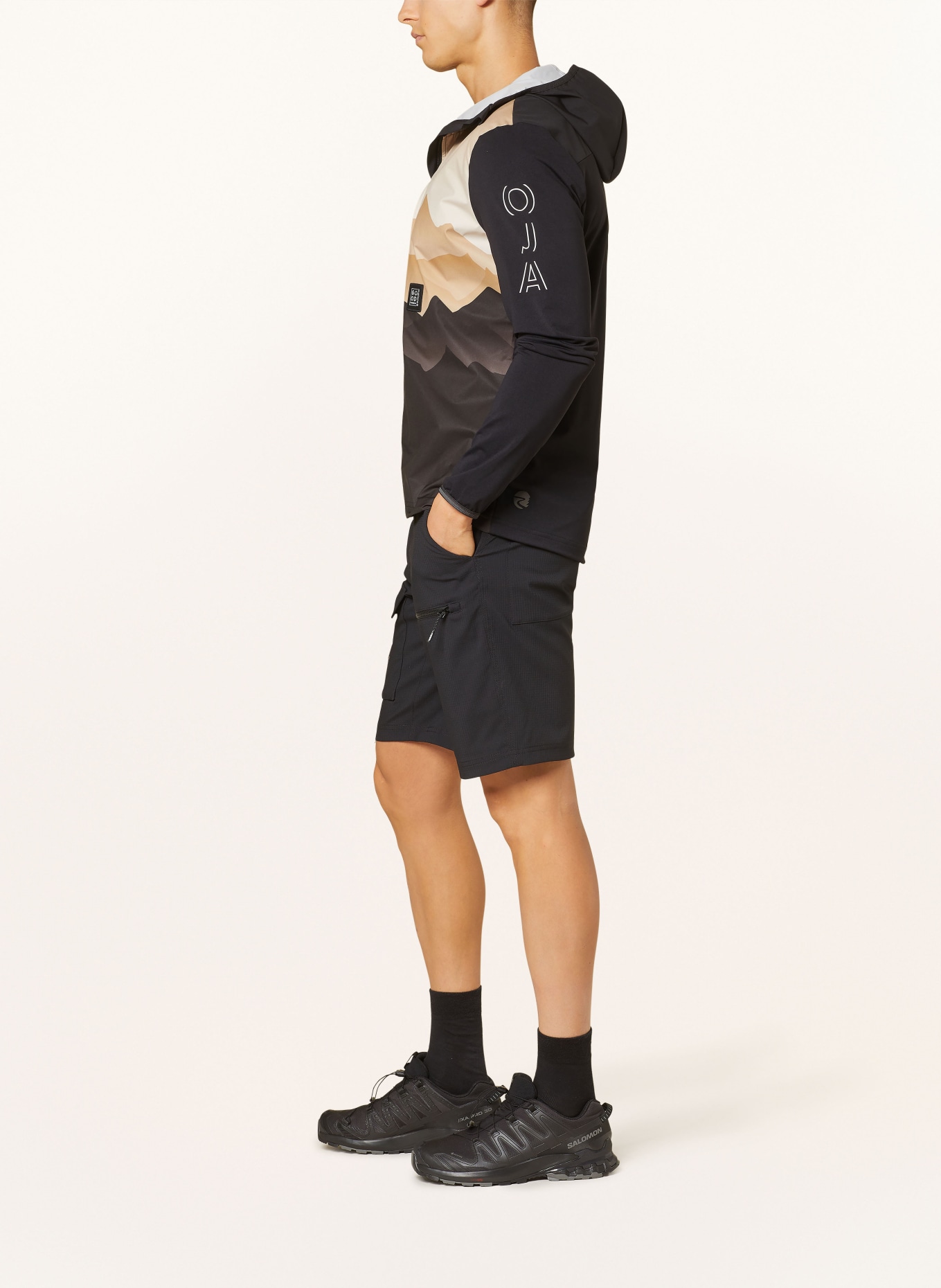 maloja Hybrid-Jacke BEIFUSSM.: SCHWARZ / CAMEL / BEIGE