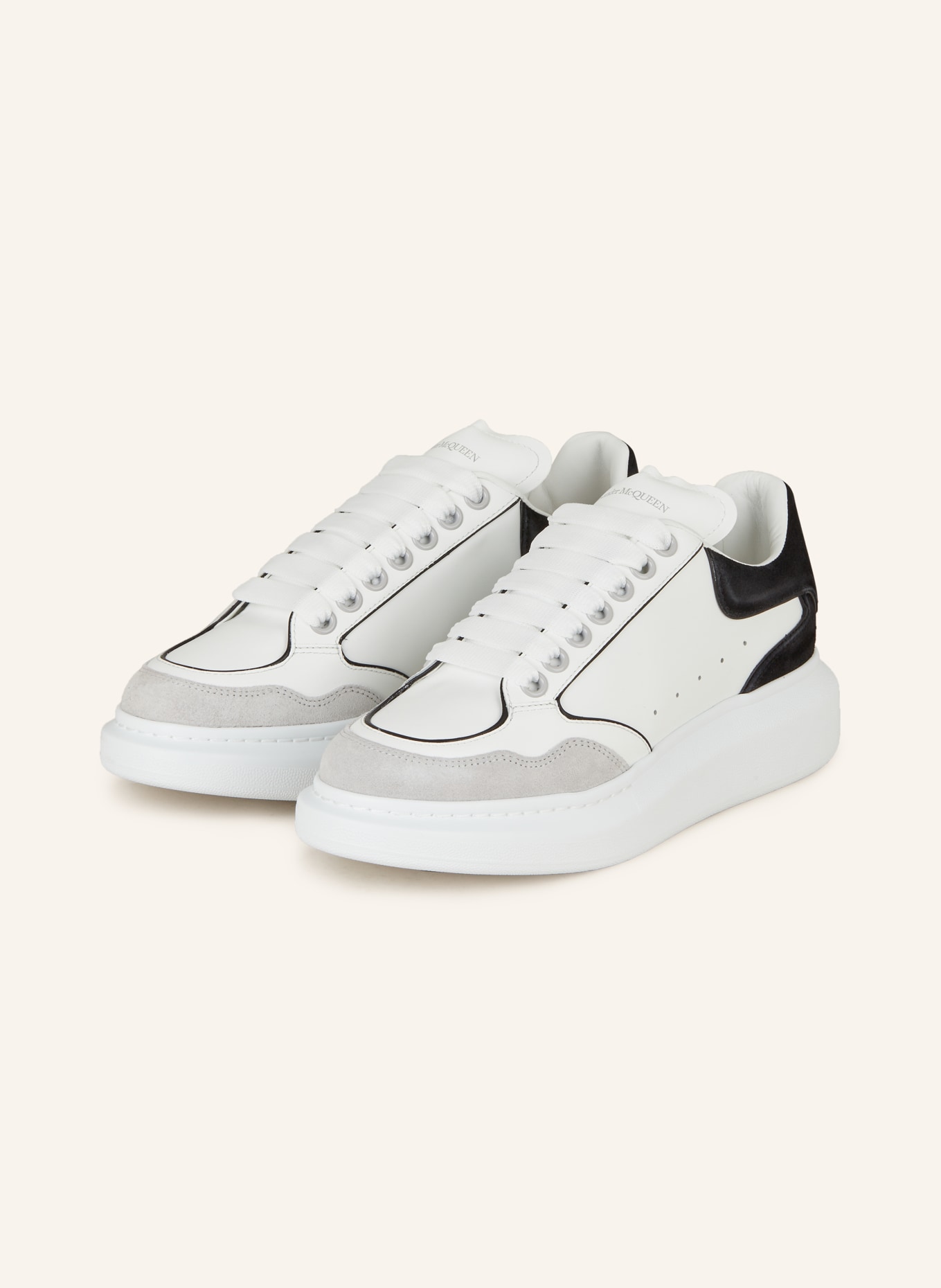 Alexander McQUEEN Sneakers, Color: WHITE/ BLACK/ LIGHT GRAY (Image 1)