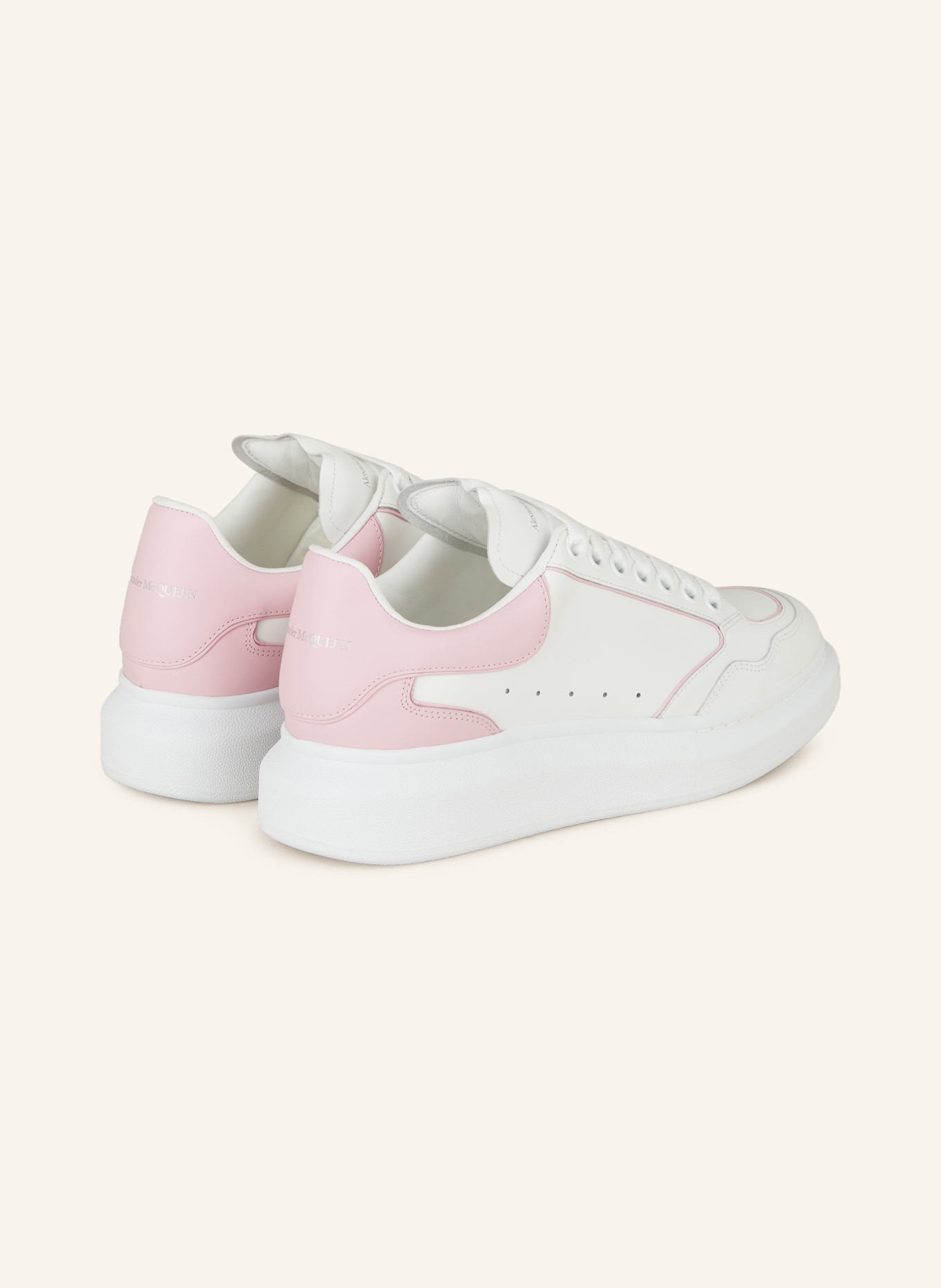 Authentic Guaranteed Alexander McQueen White/Light pink Sneaker 36 Fit US  6.5 | eBay