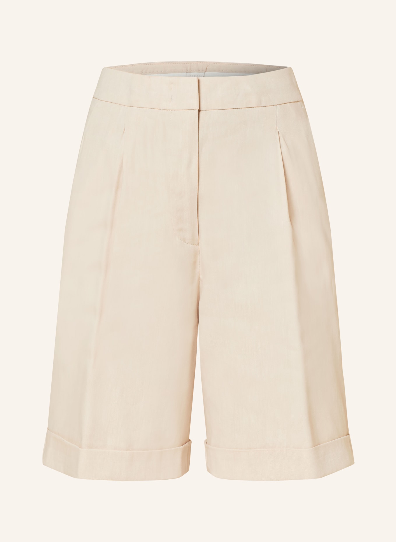 PESERICO Shorts with linen, Color: CREAM (Image 1)
