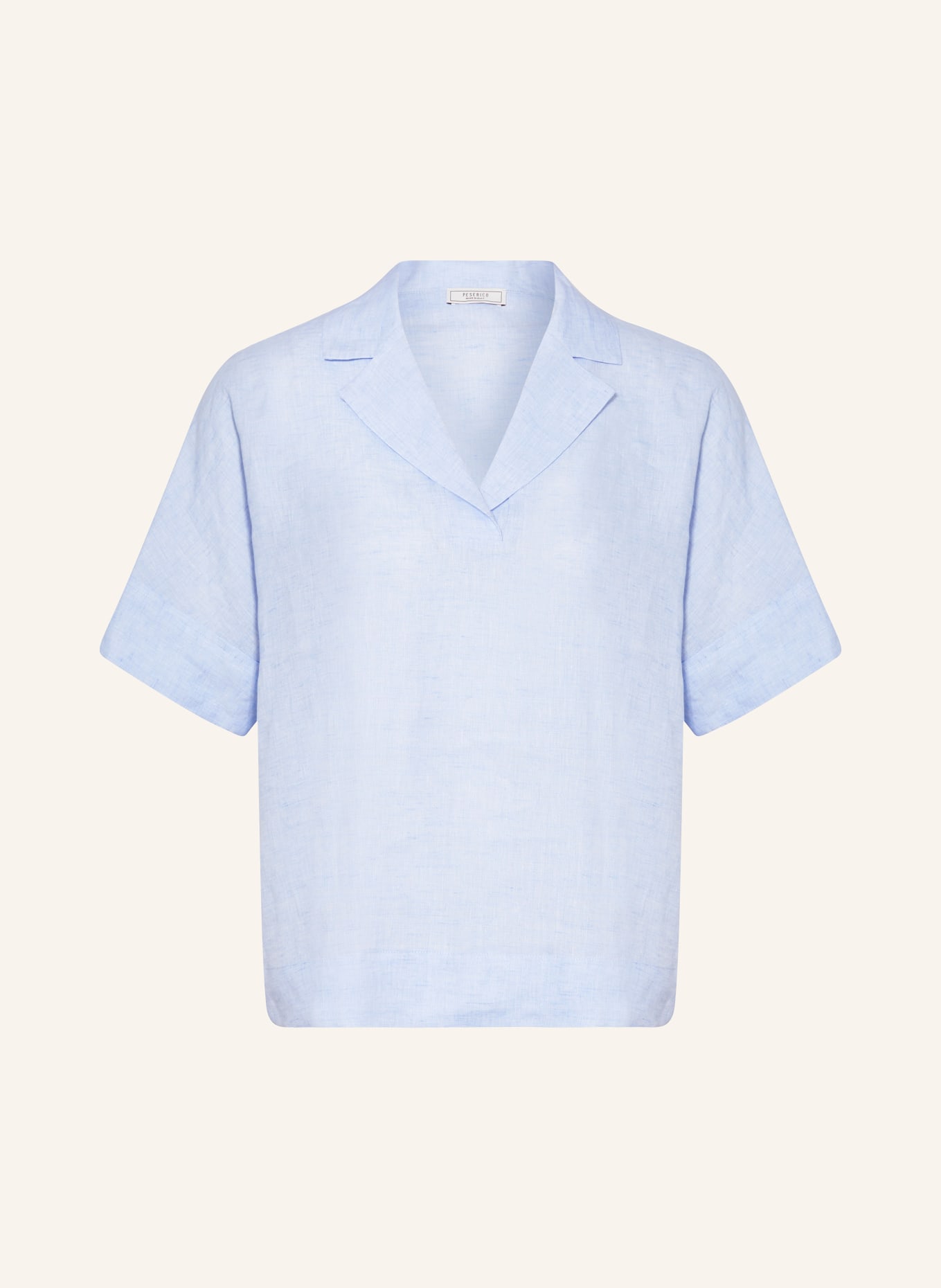 PESERICO Blusenshirt aus Leinen, Farbe: HELLBLAU (Bild 1)