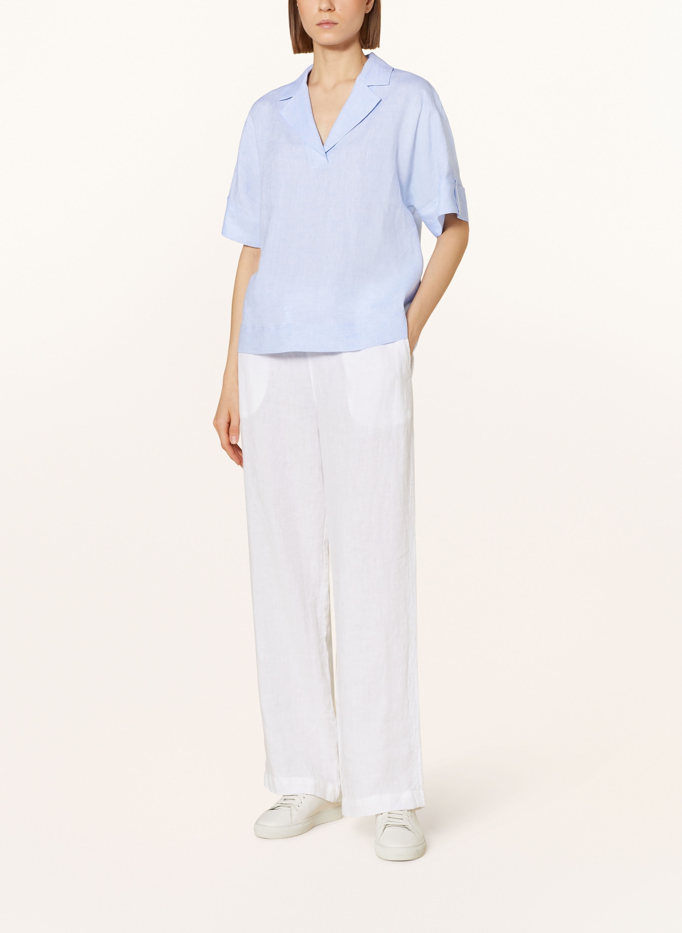PESERICO Shirt blouse made of linen, Color: LIGHT BLUE (Image 2)