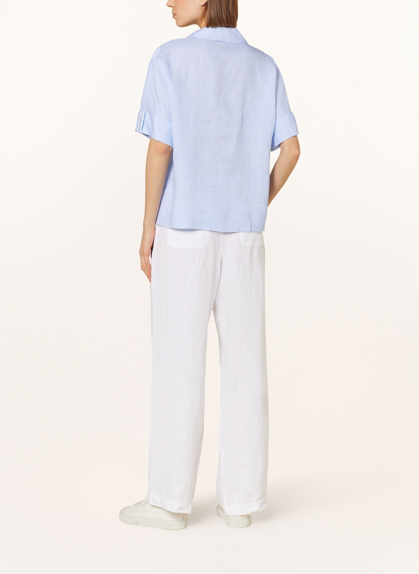 PESERICO Shirt blouse made of linen, Color: LIGHT BLUE (Image 3)