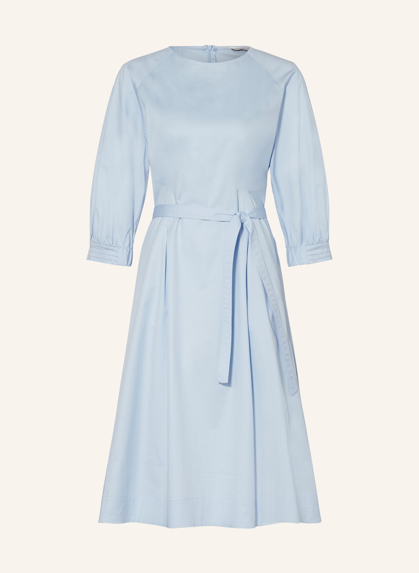 PESERICO Dress with 3/4 sleeves and decorative beads, Color: LIGHT BLUE (Image 1)