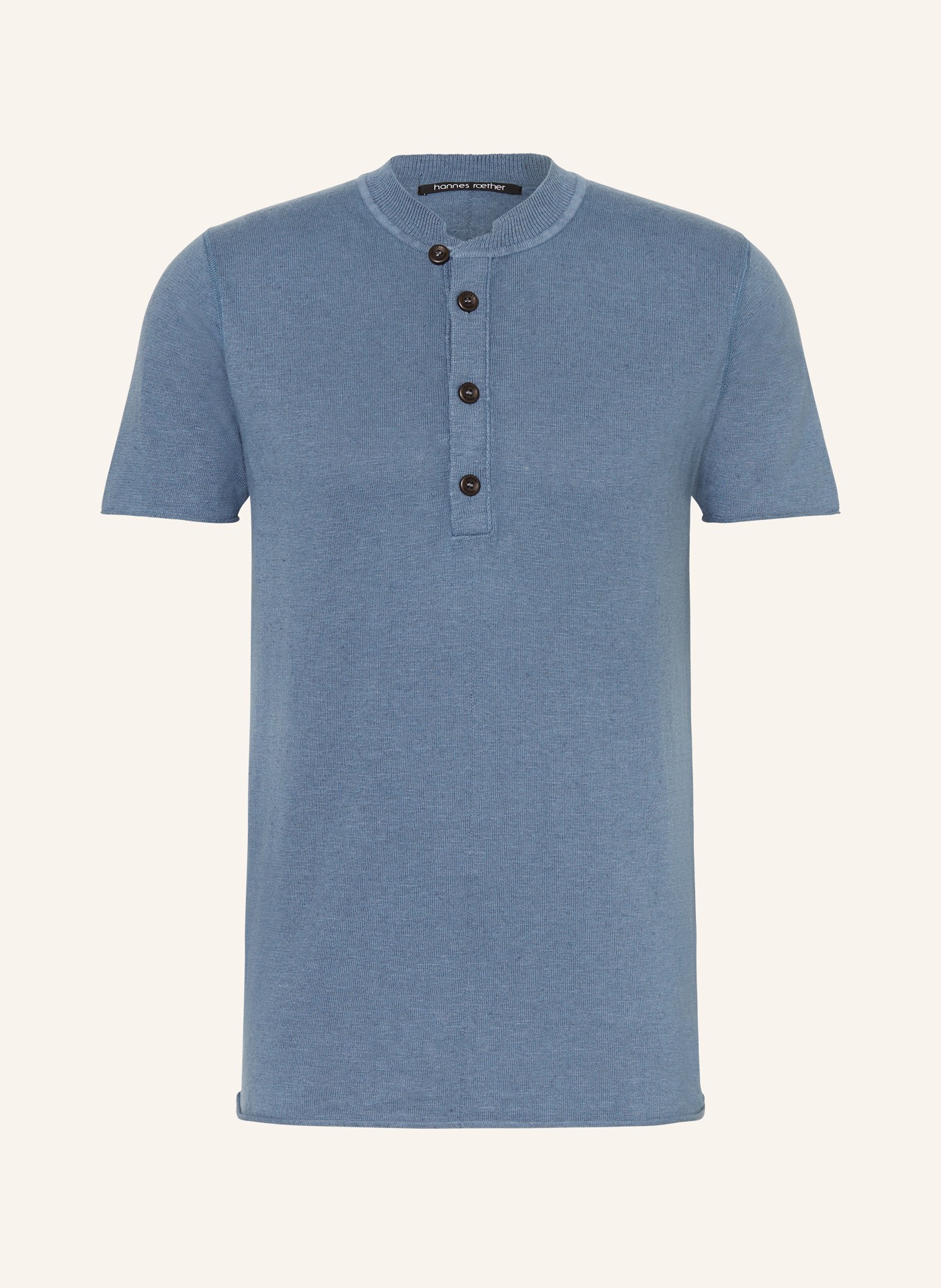 hannes roether Henley shirt, Color: BLUE (Image 1)