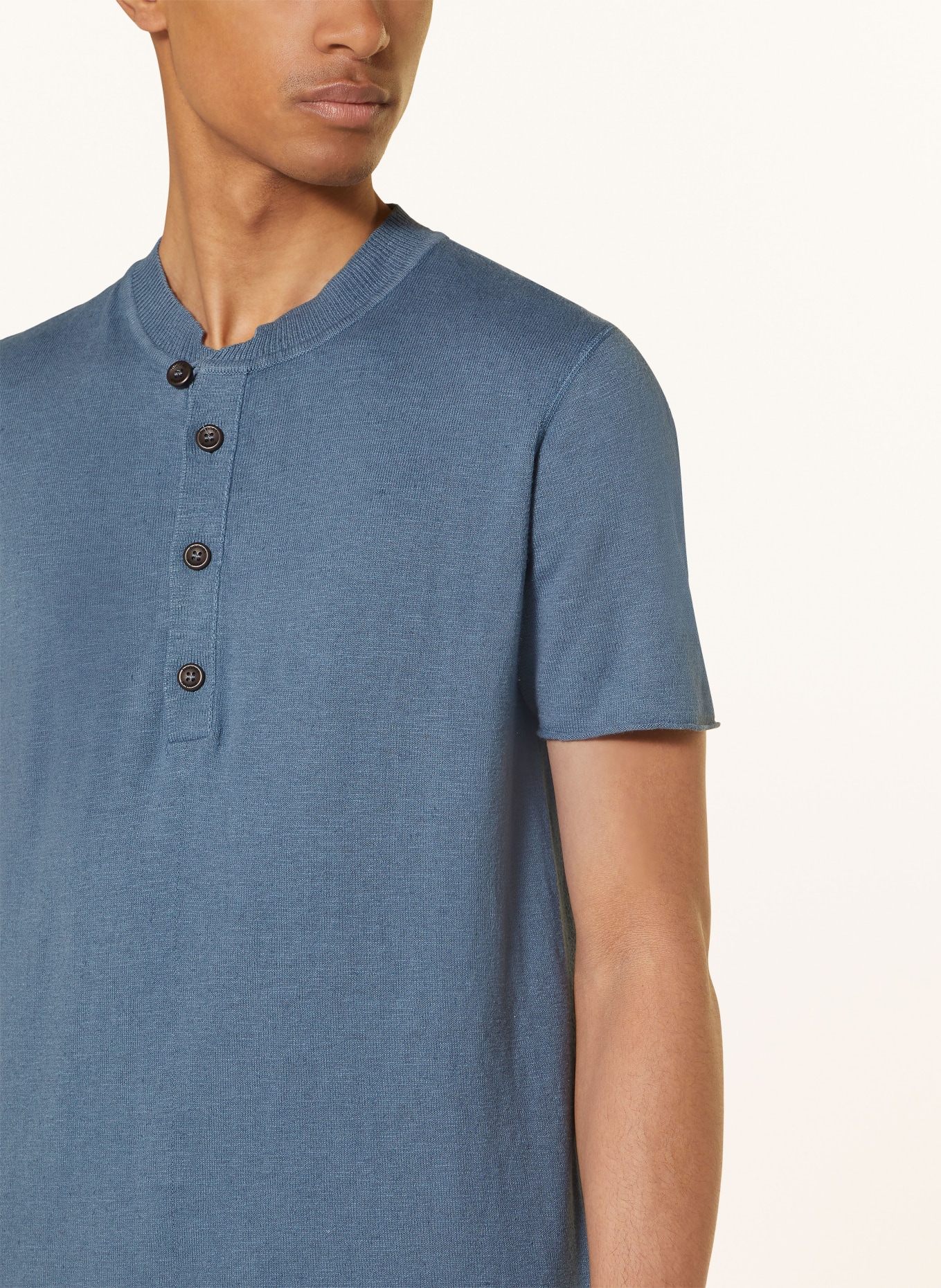 hannes roether Henley-Shirt, Farbe: BLAU (Bild 4)