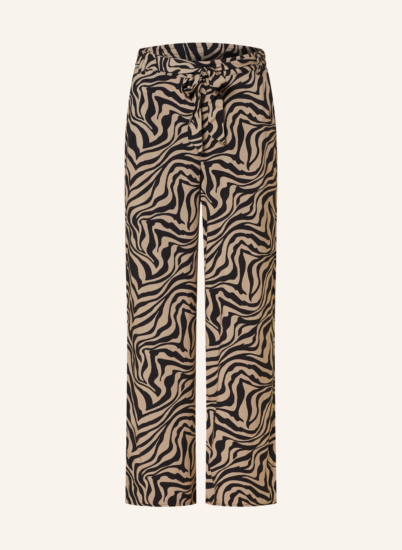 ONLY Trousers, Color: BEIGE/ BLACK (Image 1)