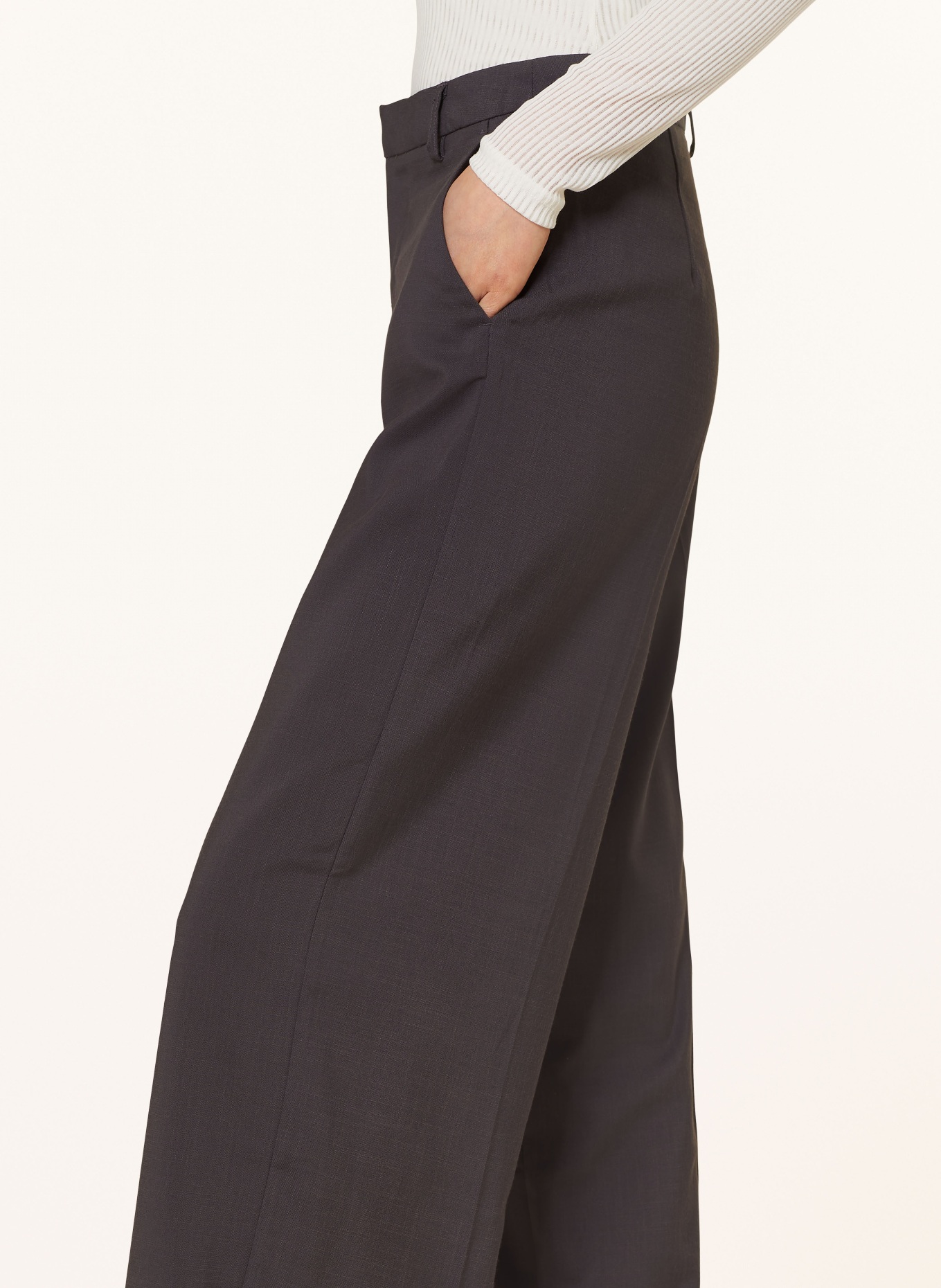 ONLY Wide leg trousers, Color: DARK GRAY (Image 5)