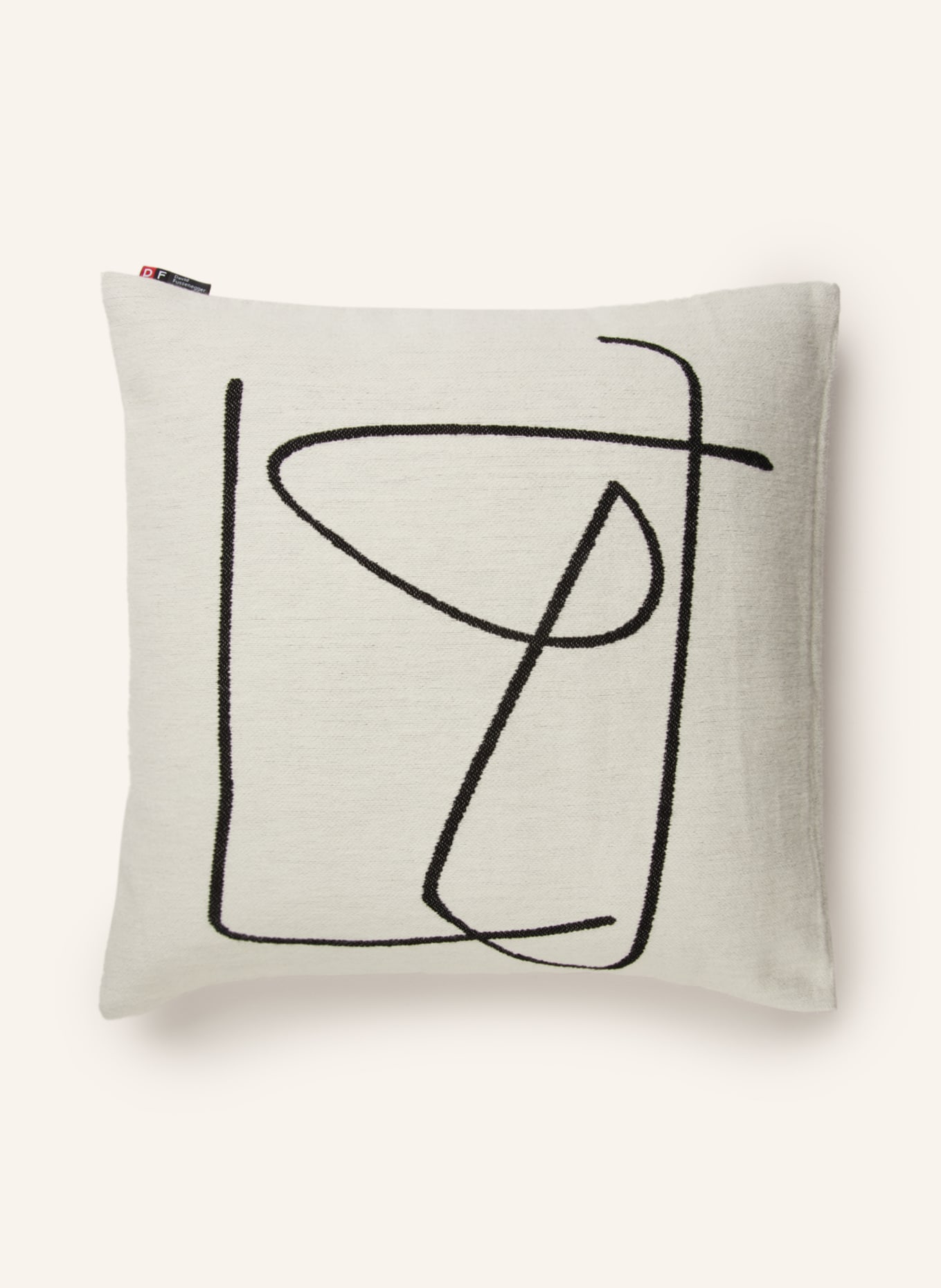 David Fussenegger Decorative cushion cover NOVA, Color: WHITE/ BLACK (Image 1)