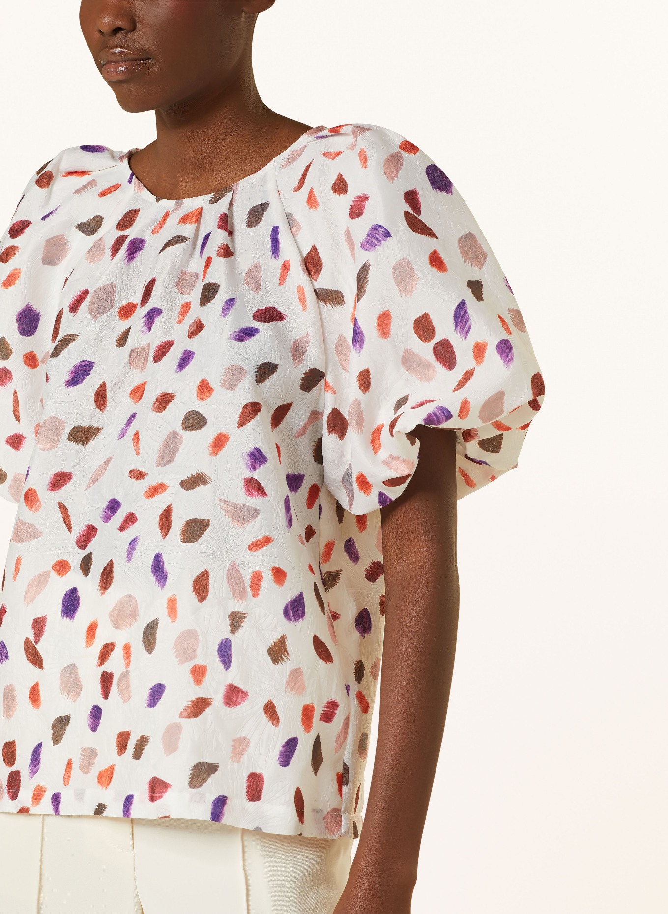 ESSENTIEL ANTWERP Shirt blouse FOOI, Color: WHITE/ PURPLE/ RED (Image 4)
