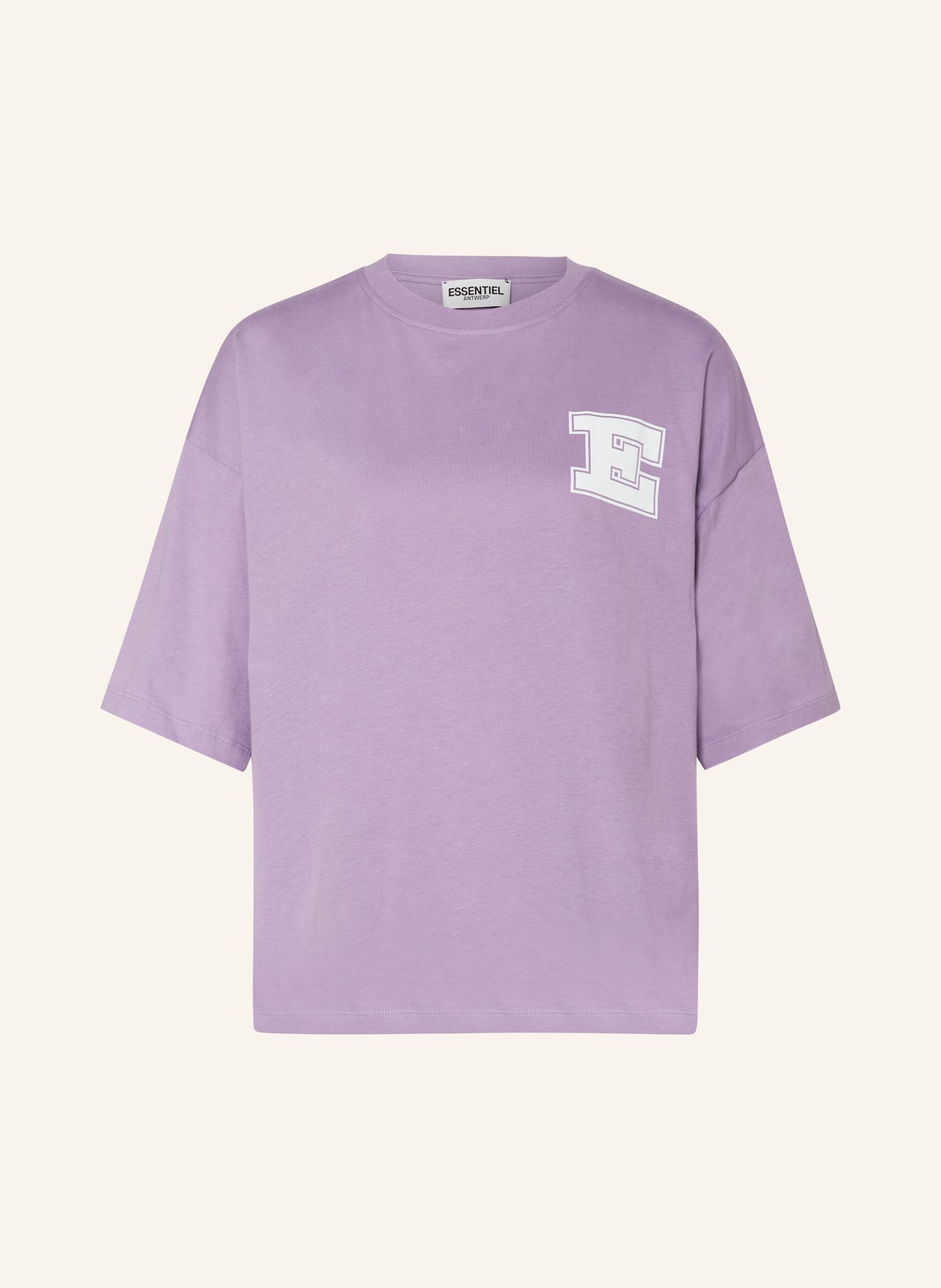 ESSENTIEL ANTWERP T-shirt FETSUM, Kolor: LILA/ BIAŁY (Obrazek 1)