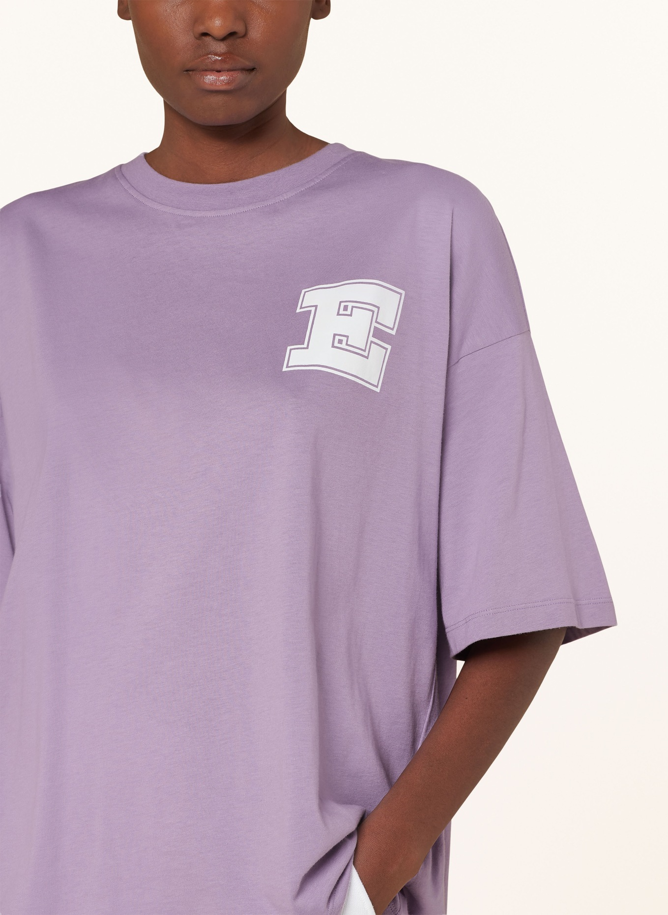 ESSENTIEL ANTWERP T-shirt FETSUM, Color: PURPLE/ WHITE (Image 4)