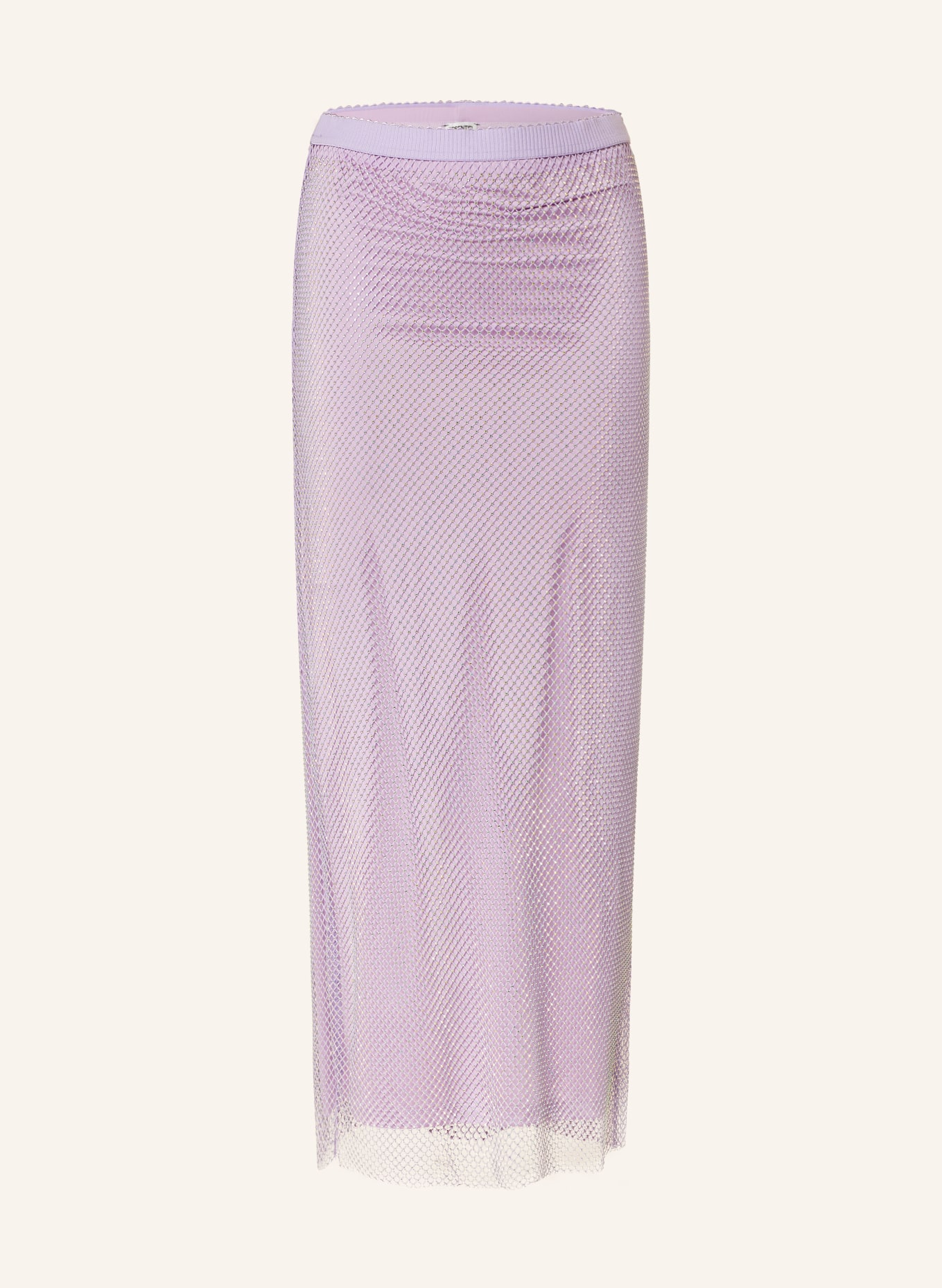 ESSENTIEL ANTWERP Mesh skirt FLAMINGLIPS with decorative gems, Color: LIGHT PURPLE (Image 1)