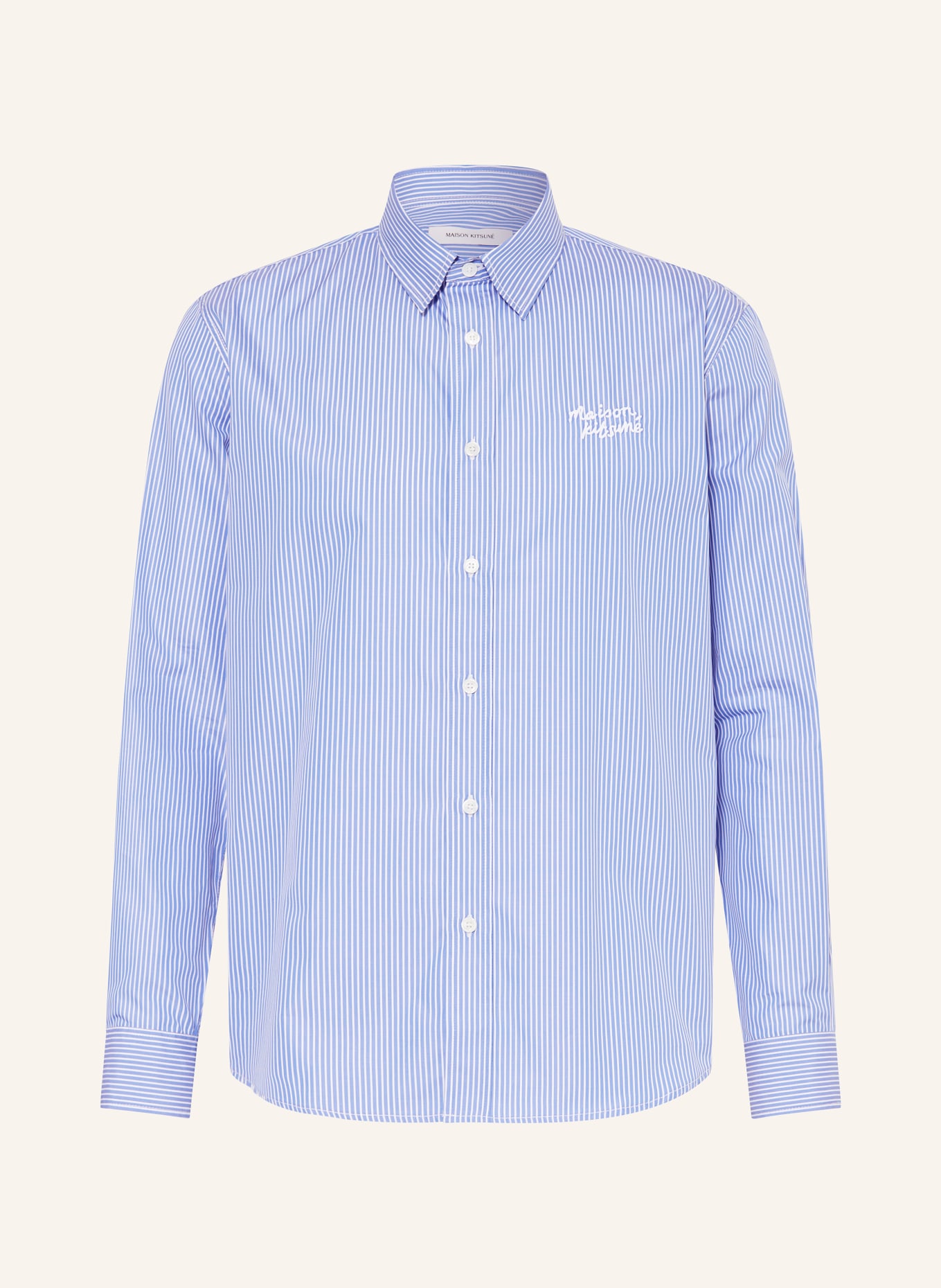 MAISON KITSUNÉ Shirt regular fit, Color: LIGHT BLUE/ WHITE (Image 1)