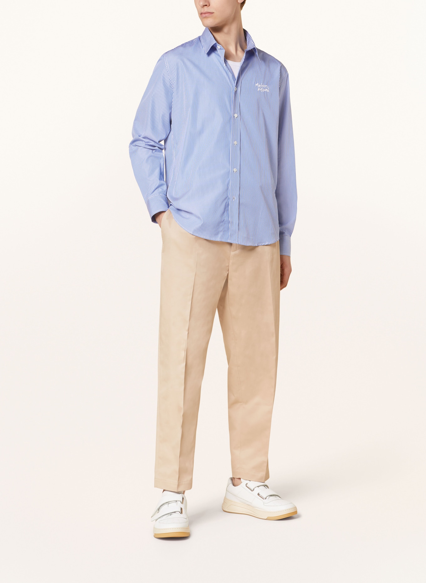 MAISON KITSUNÉ Shirt regular fit, Color: LIGHT BLUE/ WHITE (Image 2)
