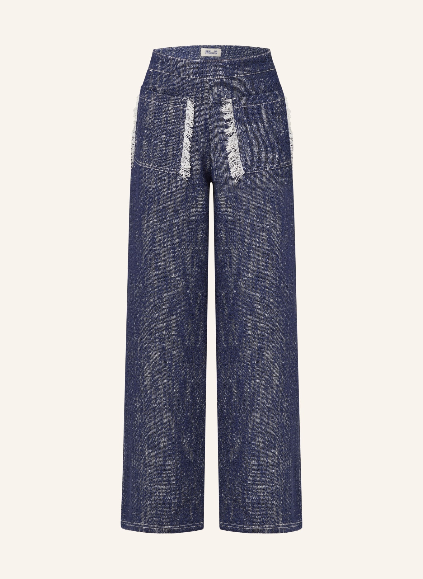 BAUM UND PFERDGARTEN Wide leg trousers NULA, Color: DARK BLUE (Image 1)