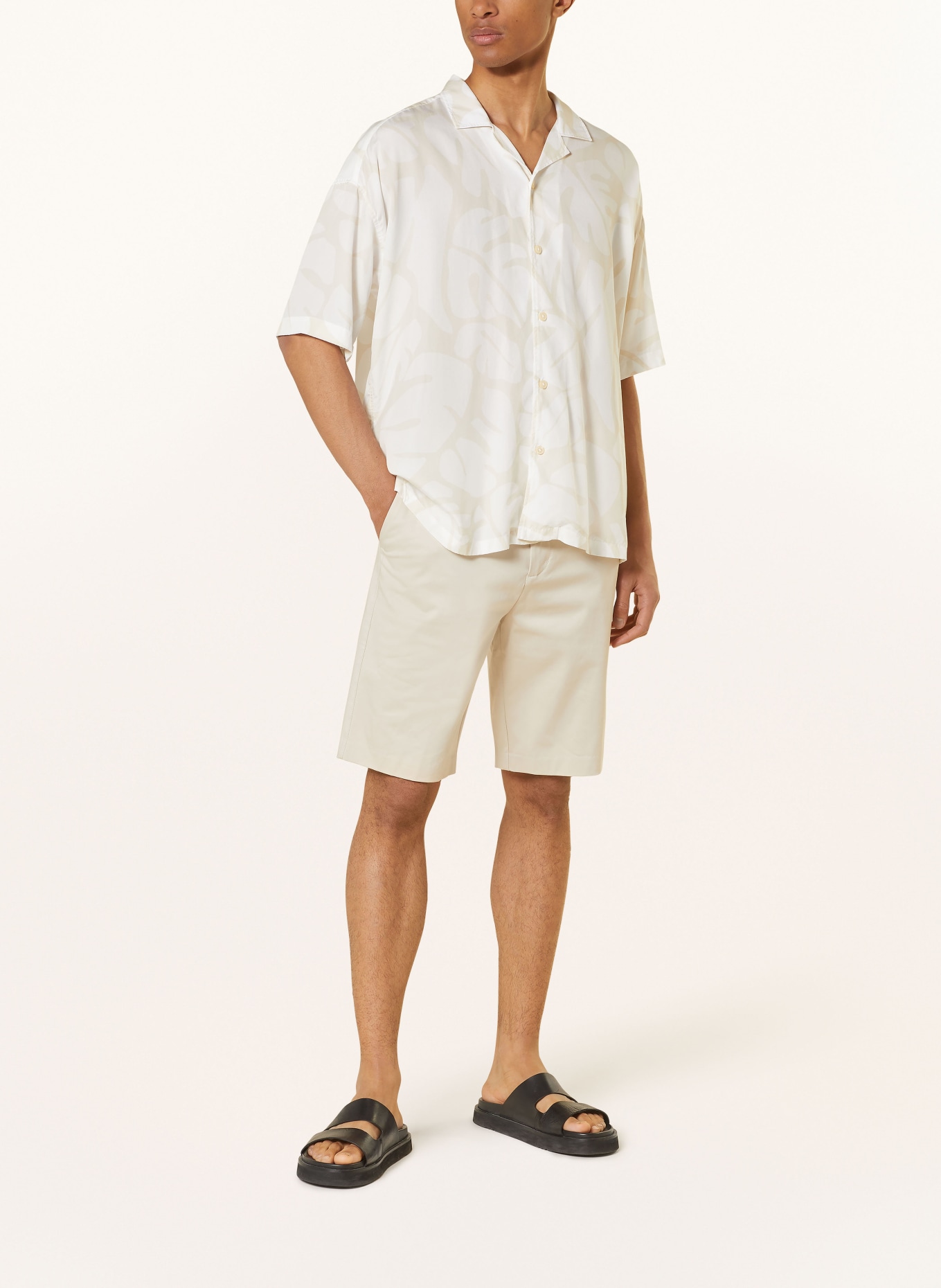BOSS Resort shirt DREW relaxed fit, Color: WHITE/ BEIGE (Image 2)