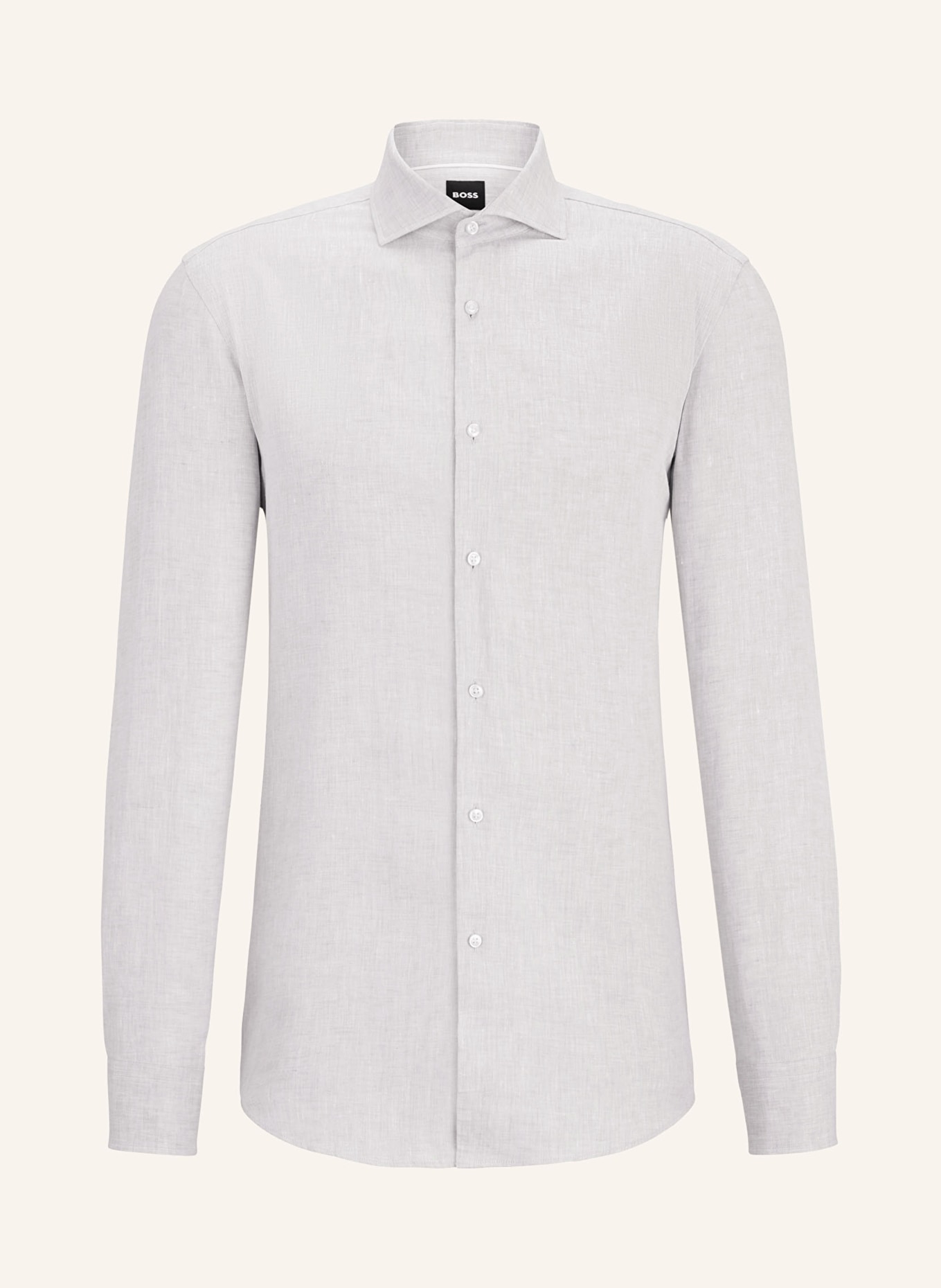 BOSS Leinenhemd HANK Slim Fit, Farbe: BEIGE (Bild 1)