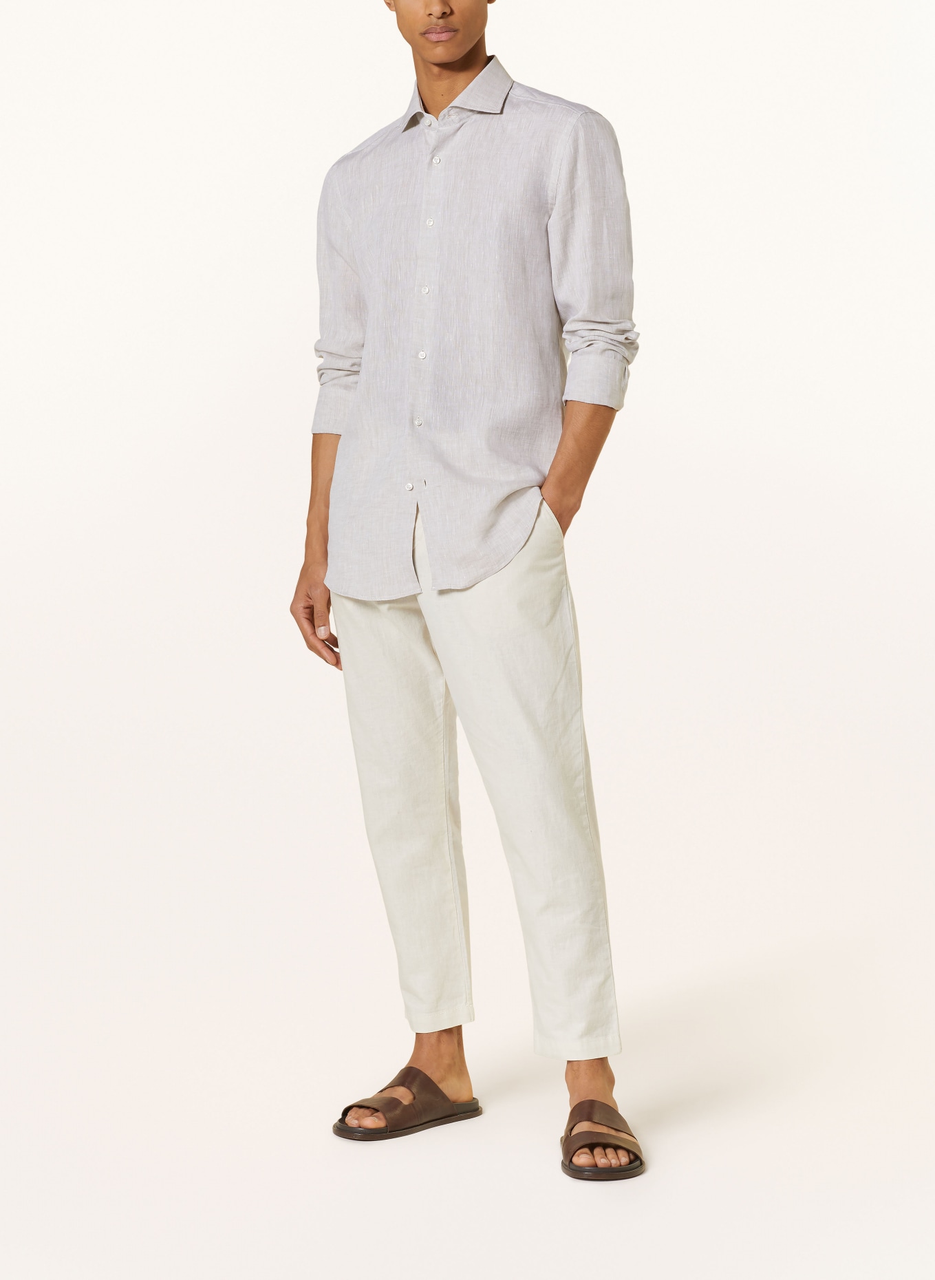BOSS Leinenhemd HANK Slim Fit, Farbe: BEIGE (Bild 2)