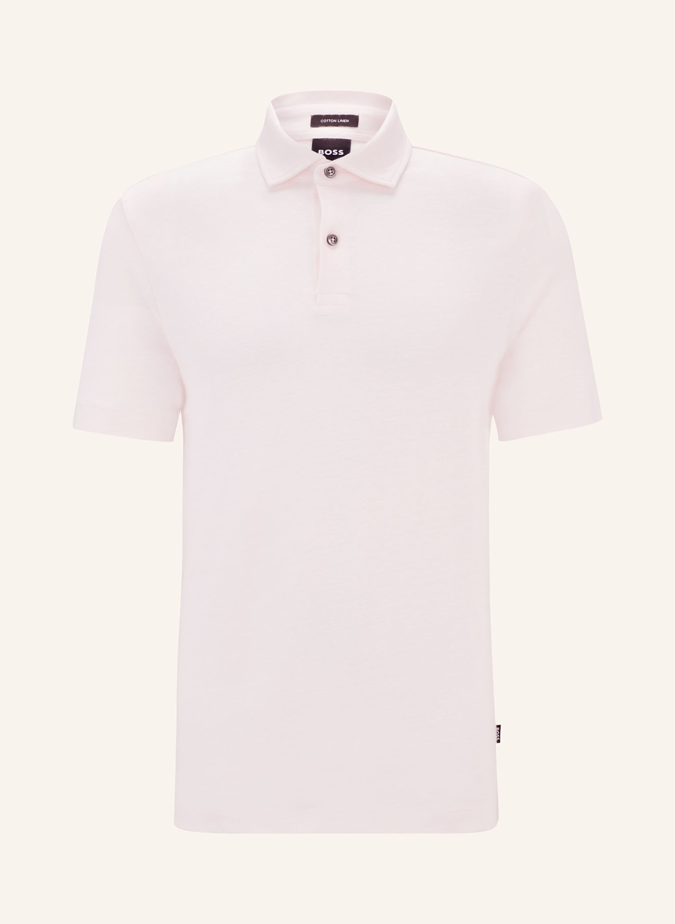 BOSS Piqué-Poloshirt PRESS Regular Fit mit Leinen, Farbe: HELLROSA (Bild 1)