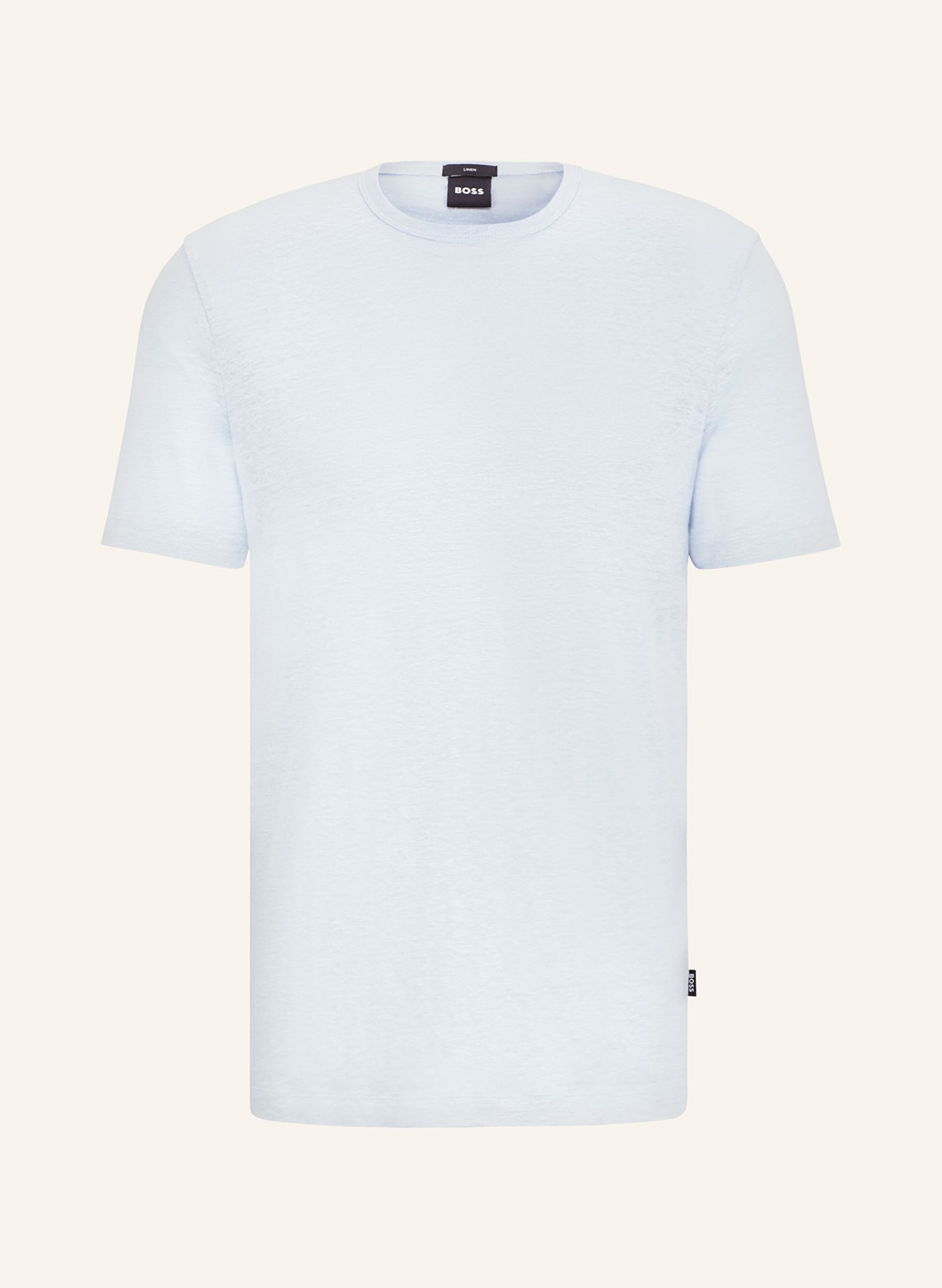 BOSS T-Shirt TIBURT aus Leinen, Farbe: HELLBLAU (Bild 1)
