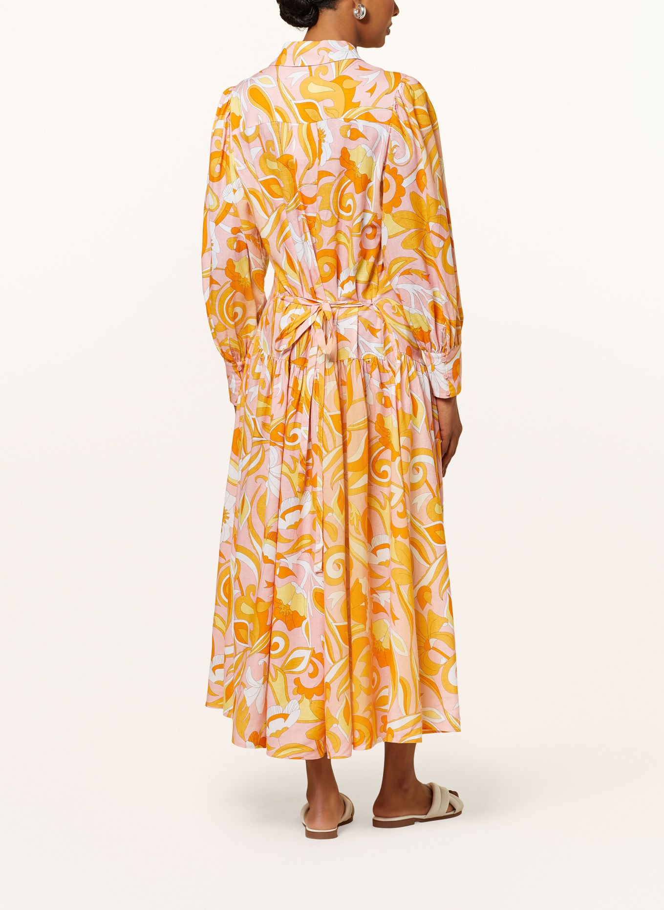 HERZEN'S ANGELEGENHEIT Shirt dress with linen, Color: ORANGE/ LIGHT ORANGE/ NEON ORANGE (Image 3)