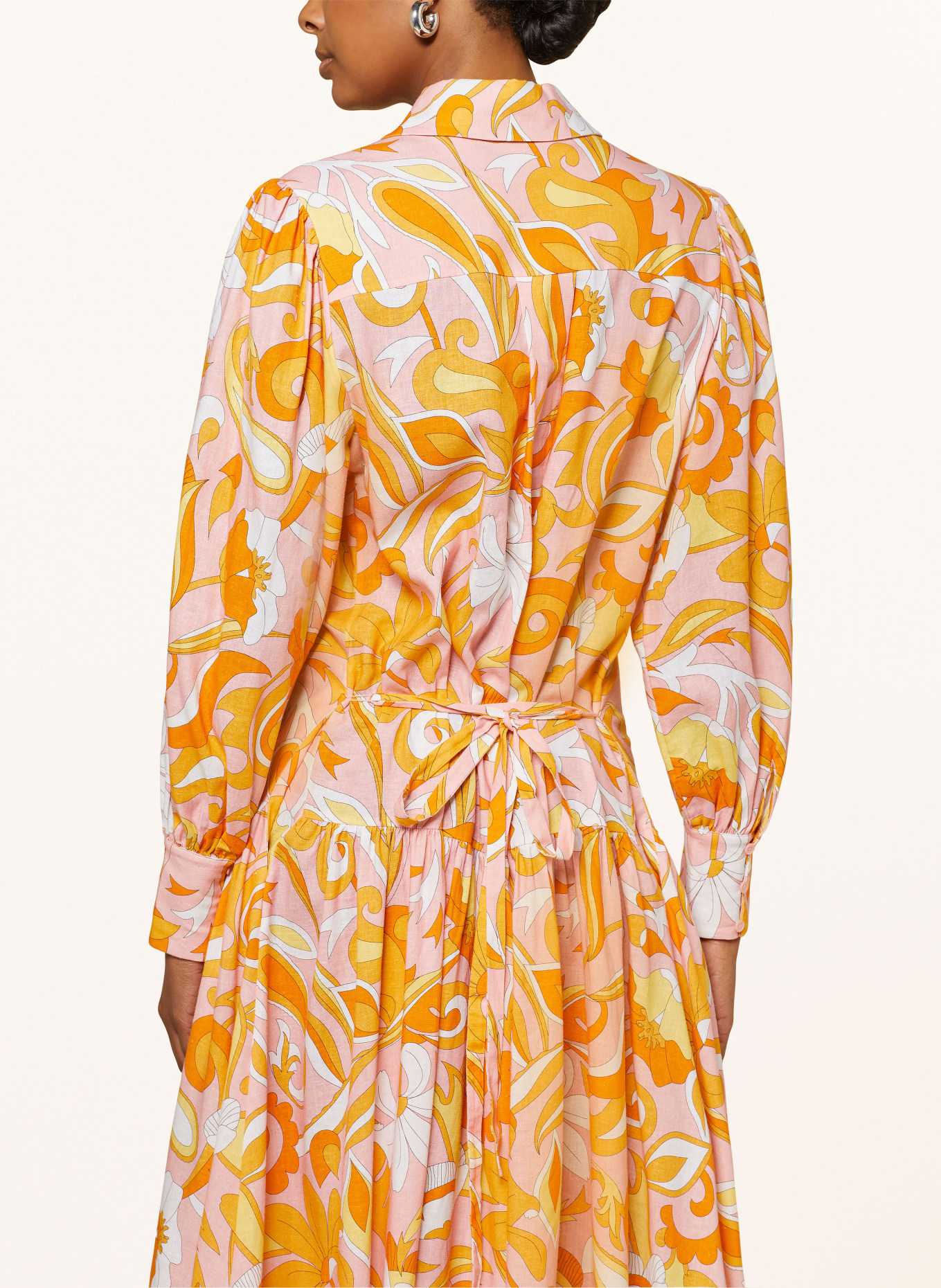HERZEN'S ANGELEGENHEIT Shirt dress with linen, Color: ORANGE/ LIGHT ORANGE/ NEON ORANGE (Image 4)