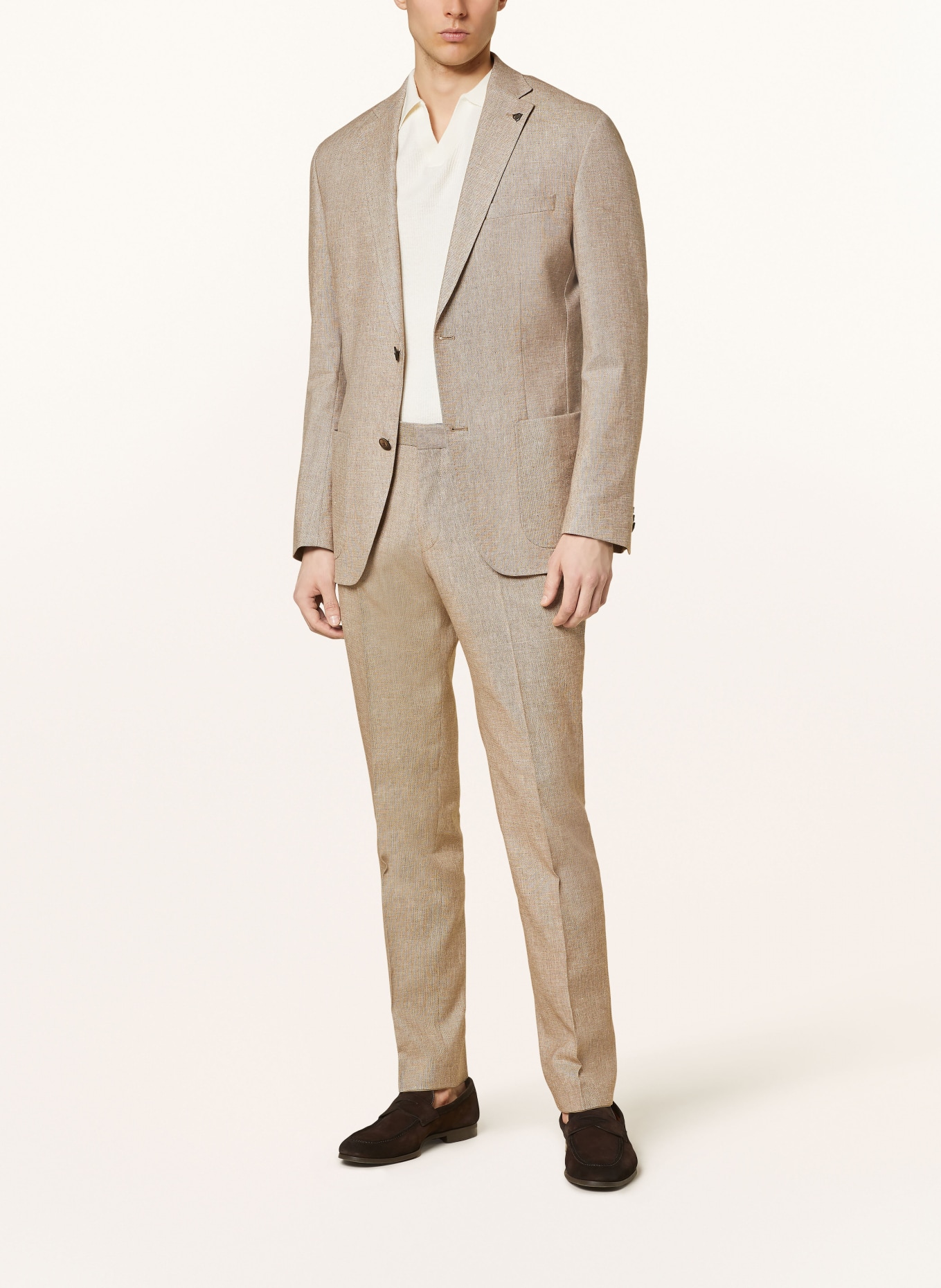 Roy Robson Suit trousers slim fit with linen, Color: A240 OPEN BROWN (Image 2)