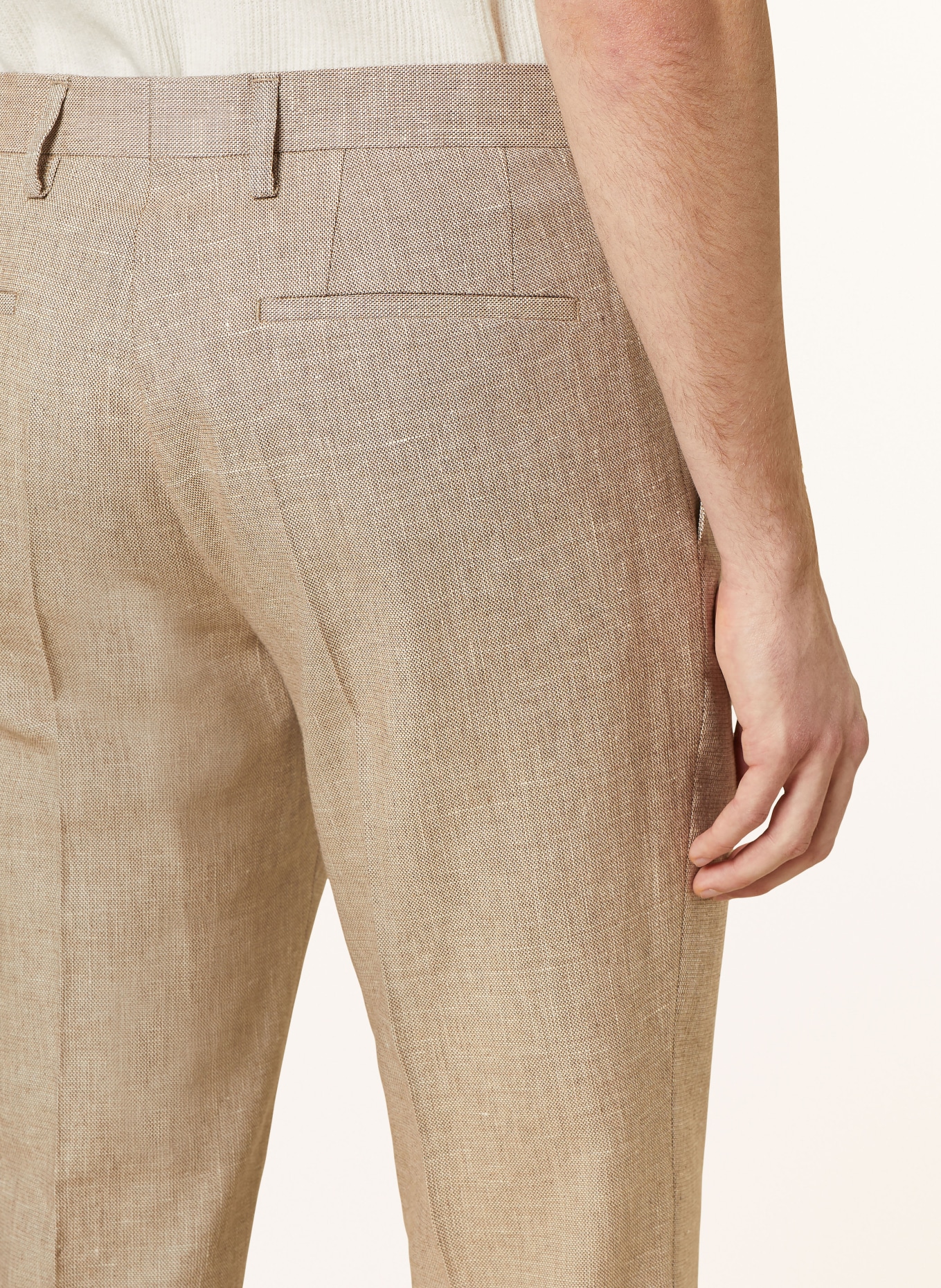Roy Robson Suit trousers slim fit with linen, Color: A240 OPEN BROWN (Image 6)