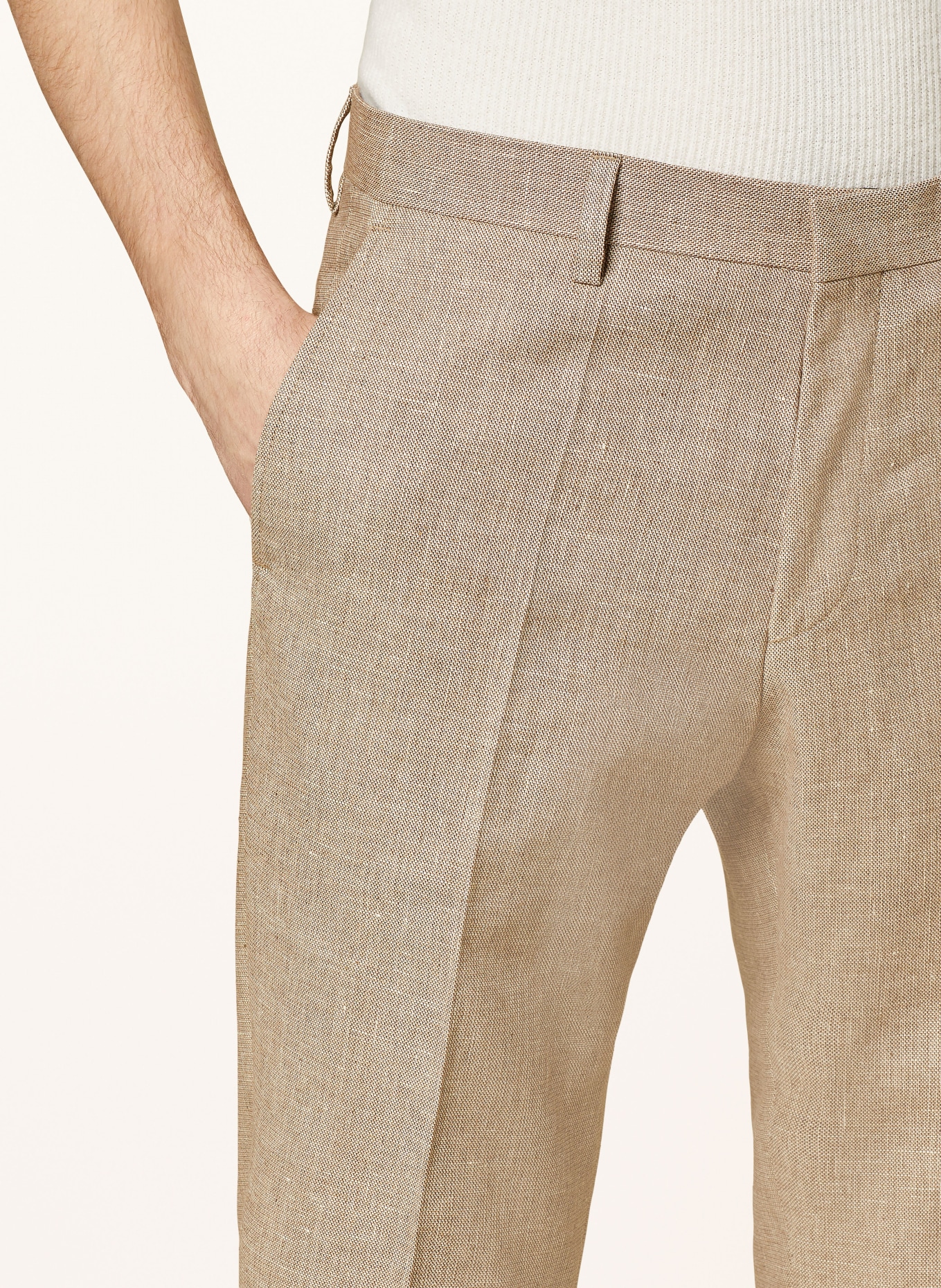 Roy Robson Suit trousers slim fit with linen, Color: A240 OPEN BROWN (Image 7)