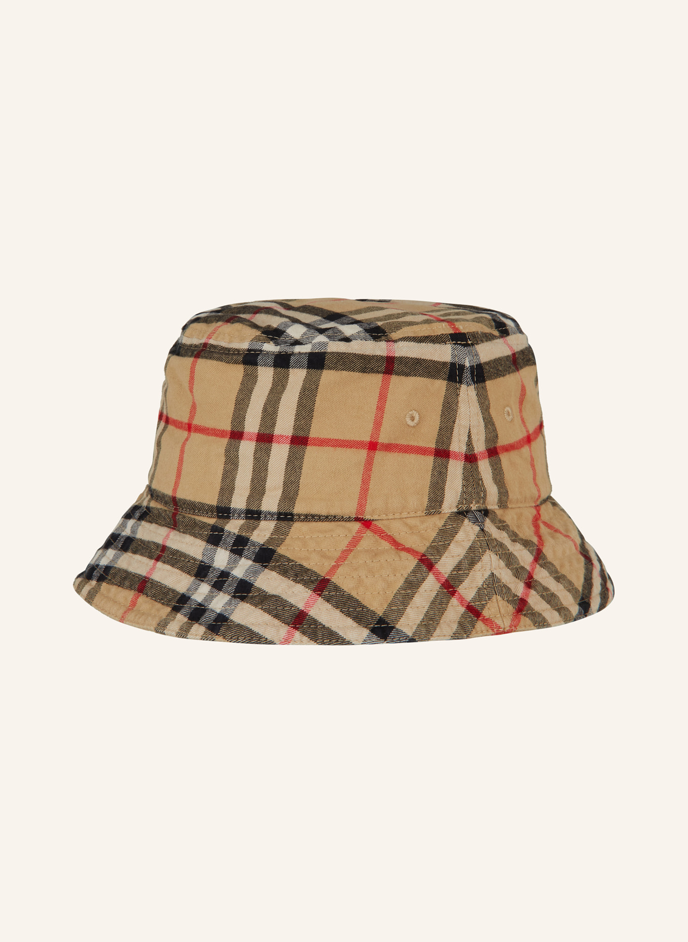 BURBERRY Bucket hat, Color: BEIGE/ BLACK/ RED (Image 2)
