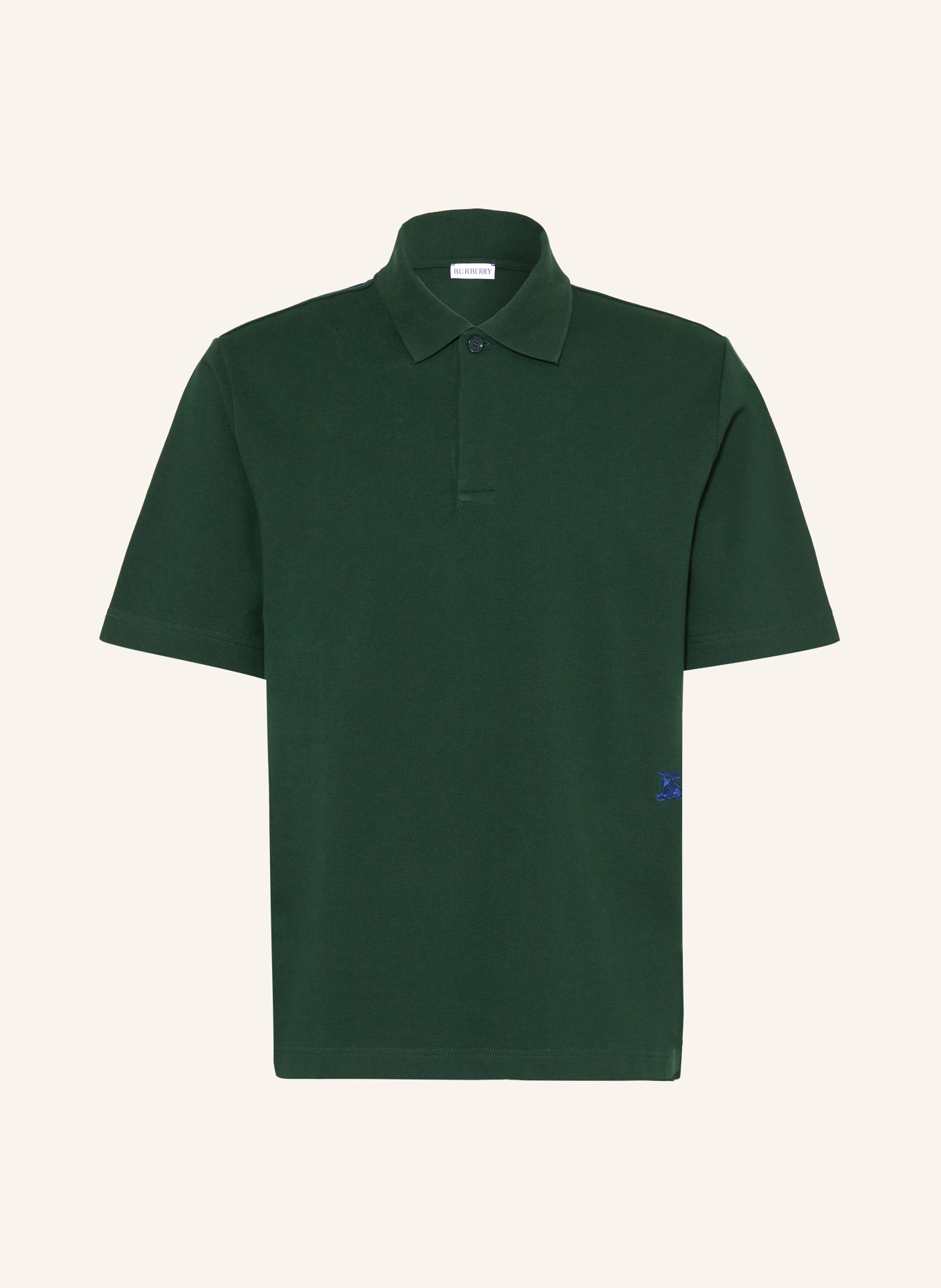BURBERRY Piqué polo shirt, Color: DARK GREEN/ BLUE (Image 1)