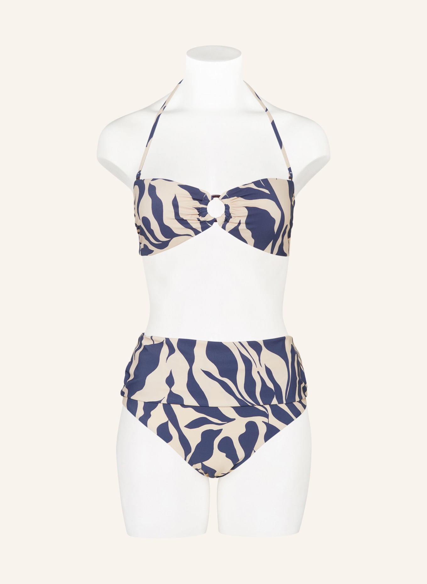 JETS Australia Bandeau bikini top SERENO, Color: BLUE/ CREAM (Image 2)