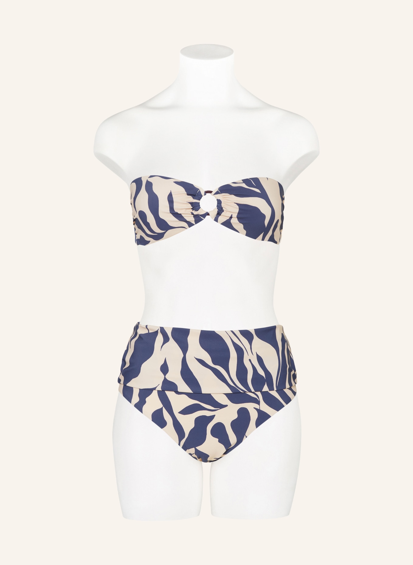 JETS Australia Bandeau-Bikini-Top SERENO, Farbe: BLAU/ CREME (Bild 4)