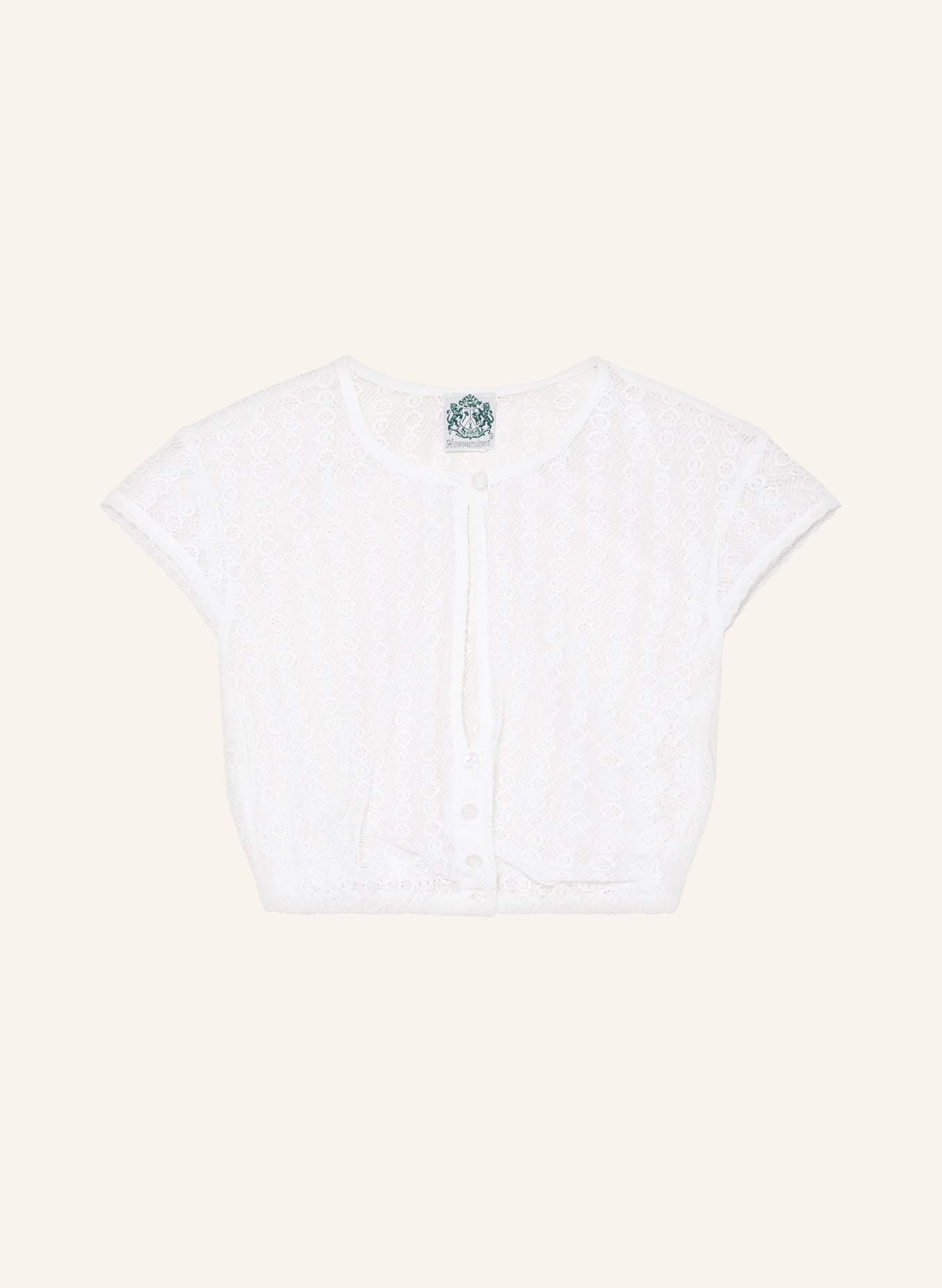 Hammerschmid Dirndl blouse DUNJA made of lace, Color: WHITE (Image 1)